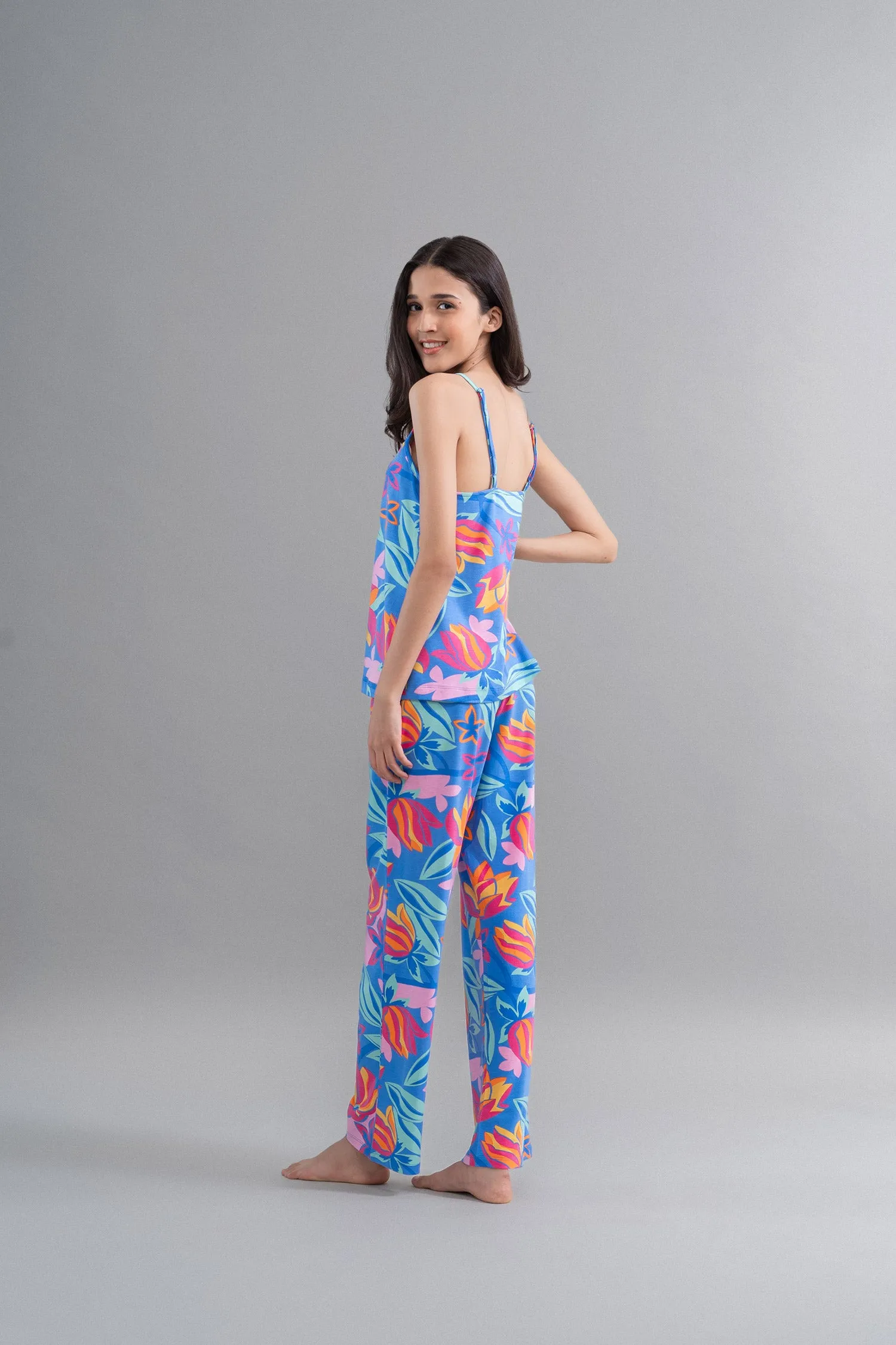 Hawaii Flower Modal Flared Pajamas