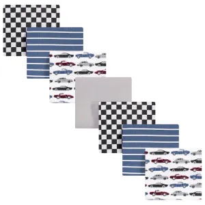 Hudson Baby Cotton Flannel Receiving Blankets Bundle, Vintage Cars