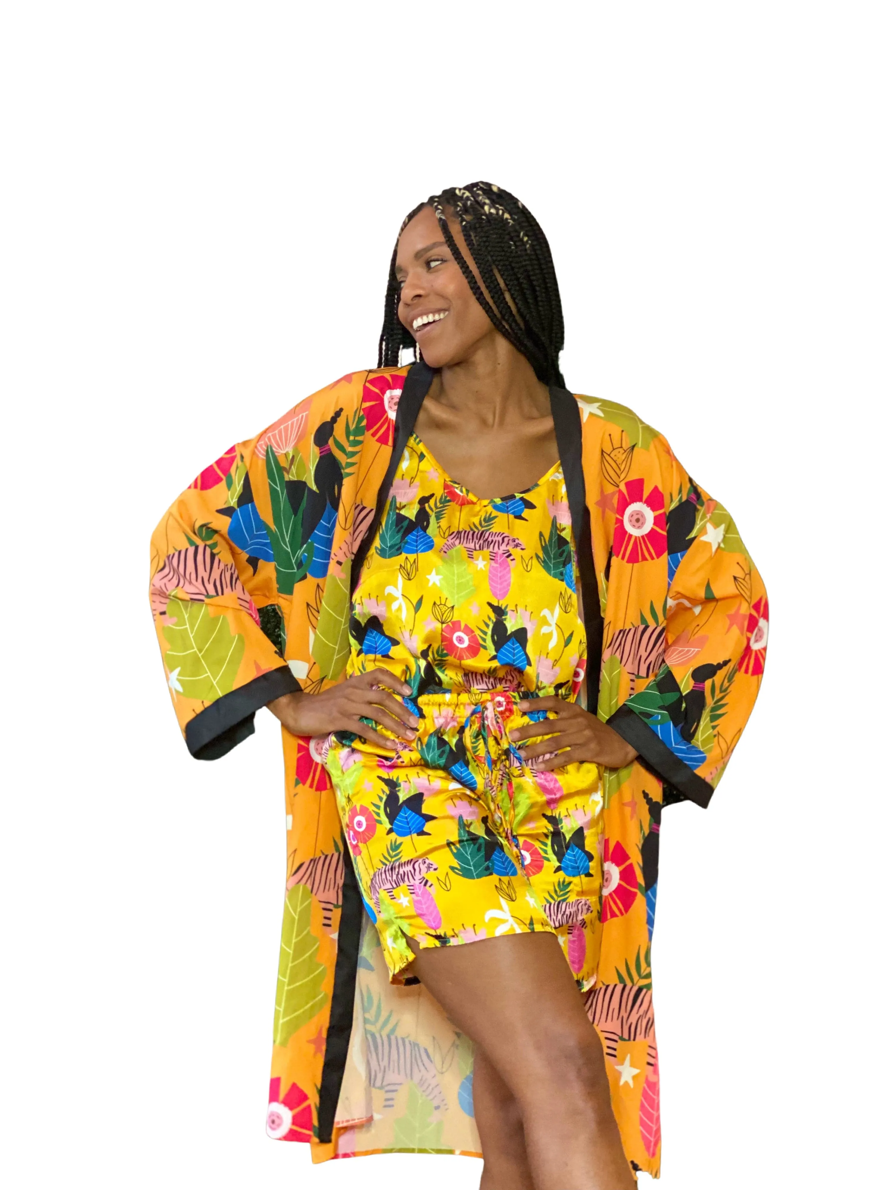 Island Empress Satin Cami   Shorts 2-Piece Set