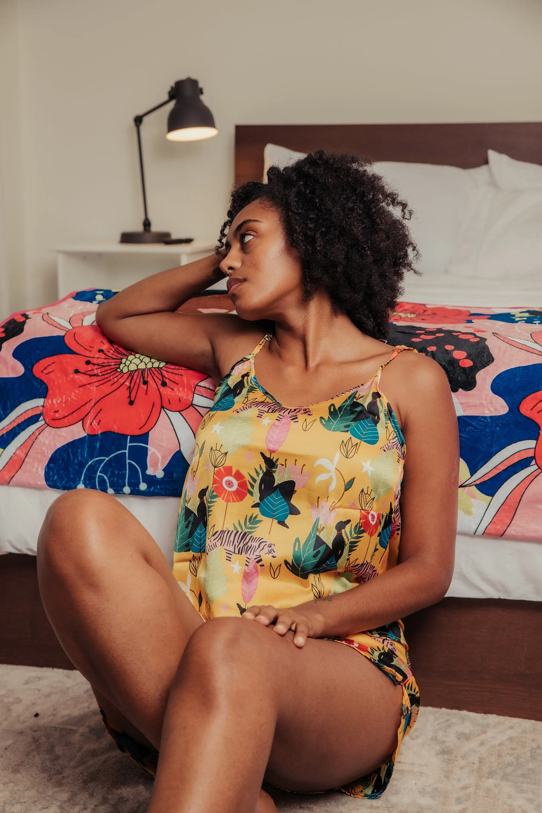 Island Empress Satin Cami   Shorts 2-Piece Set