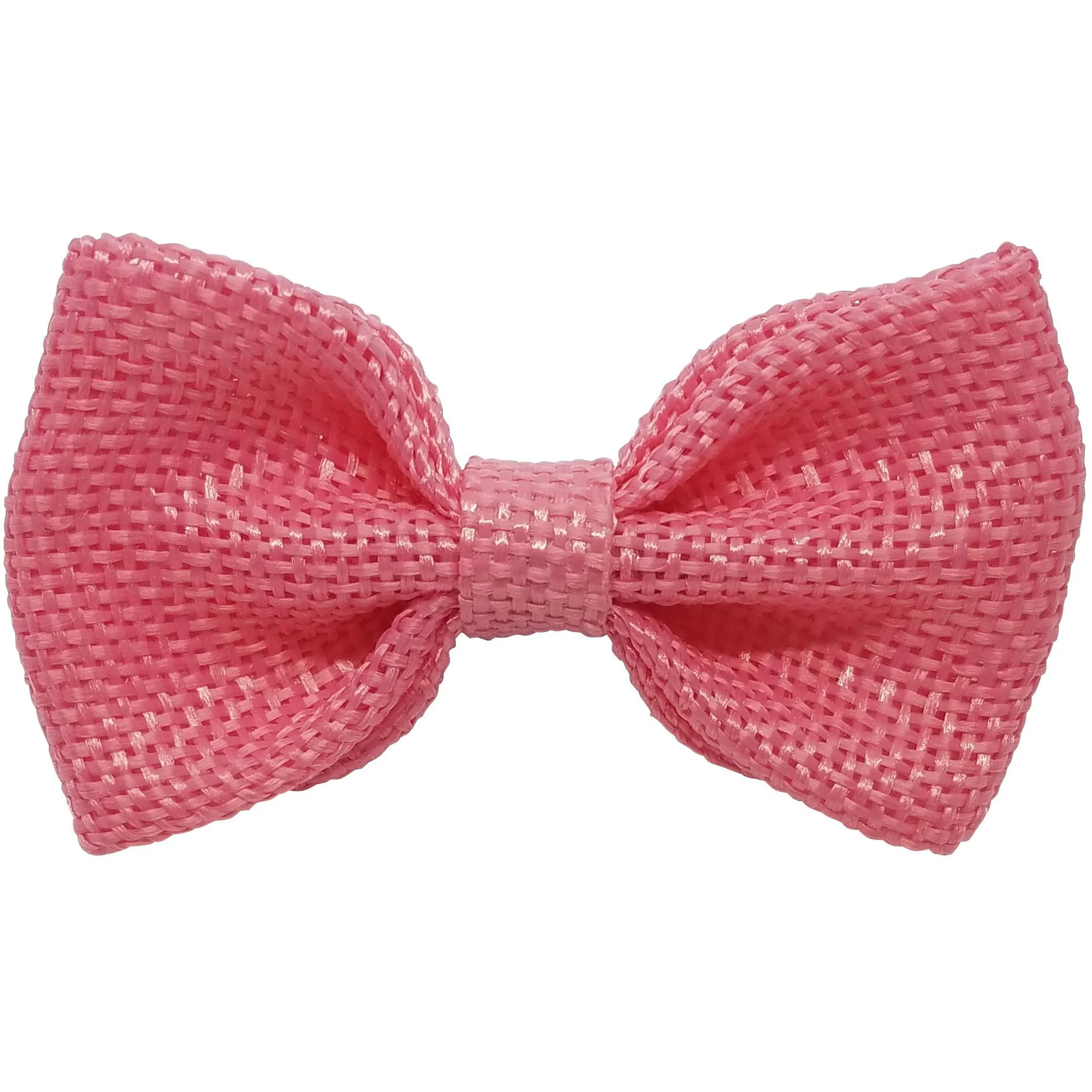 Ivory 3" Burlap Hair Bow clips