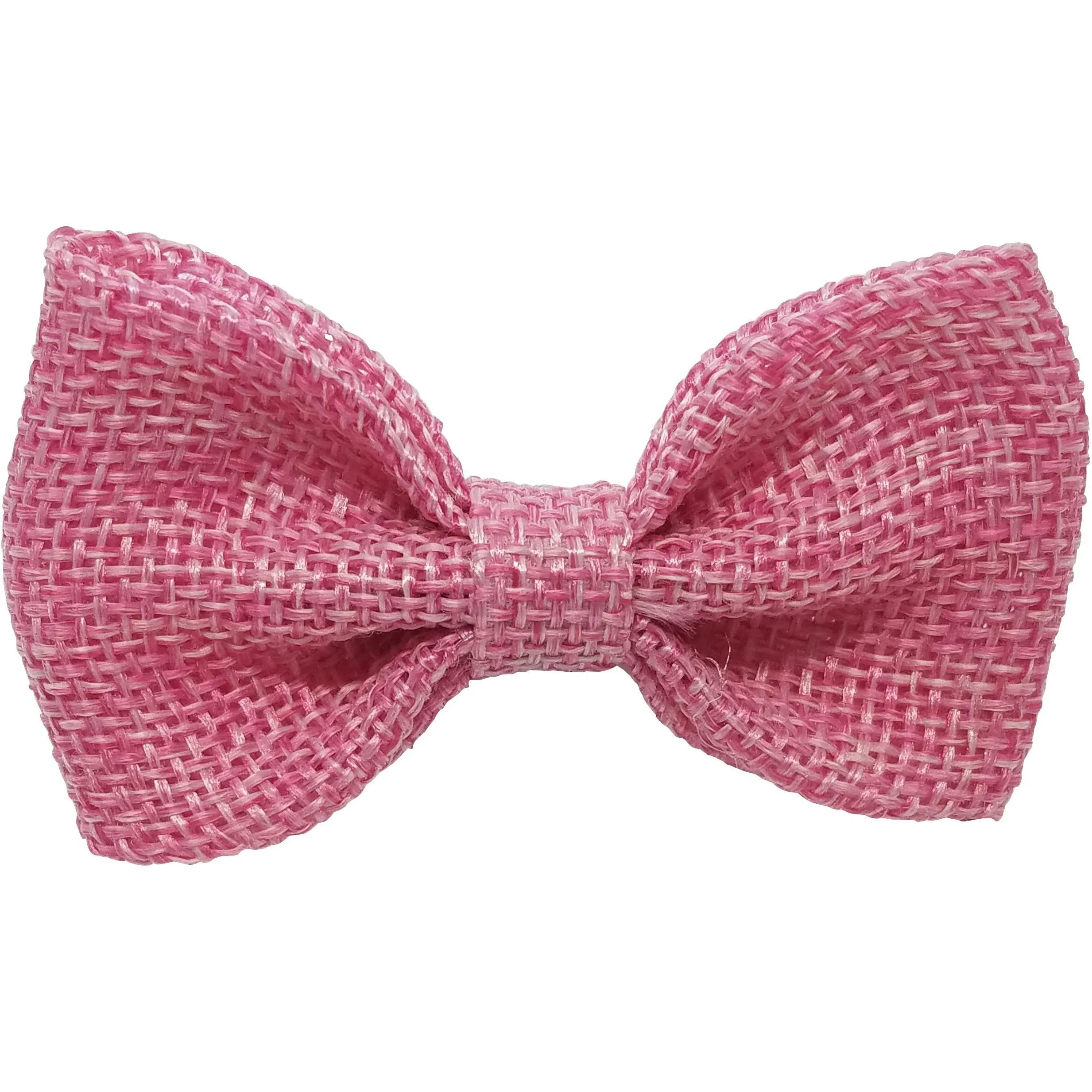 Ivory 3" Burlap Hair Bow clips