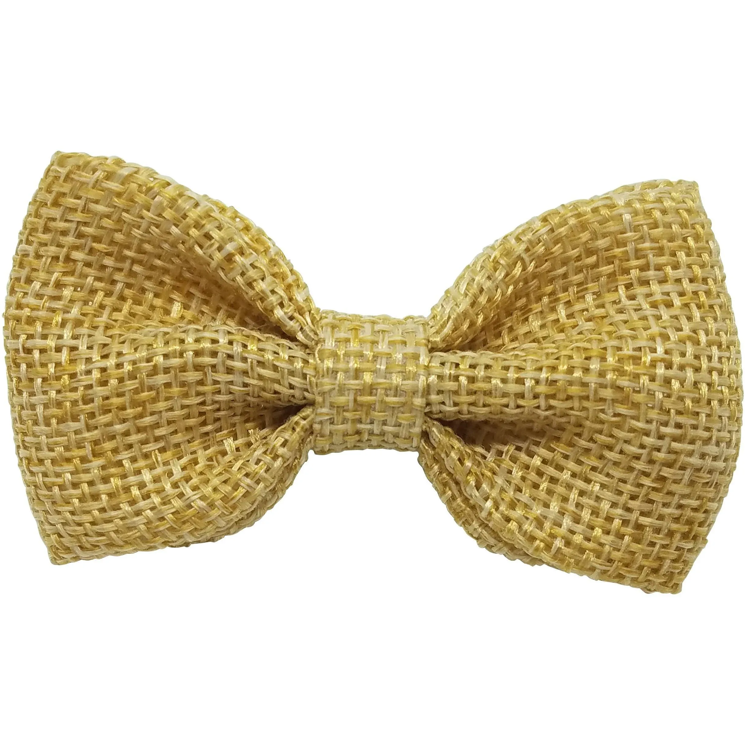 Ivory 3" Burlap Hair Bow clips