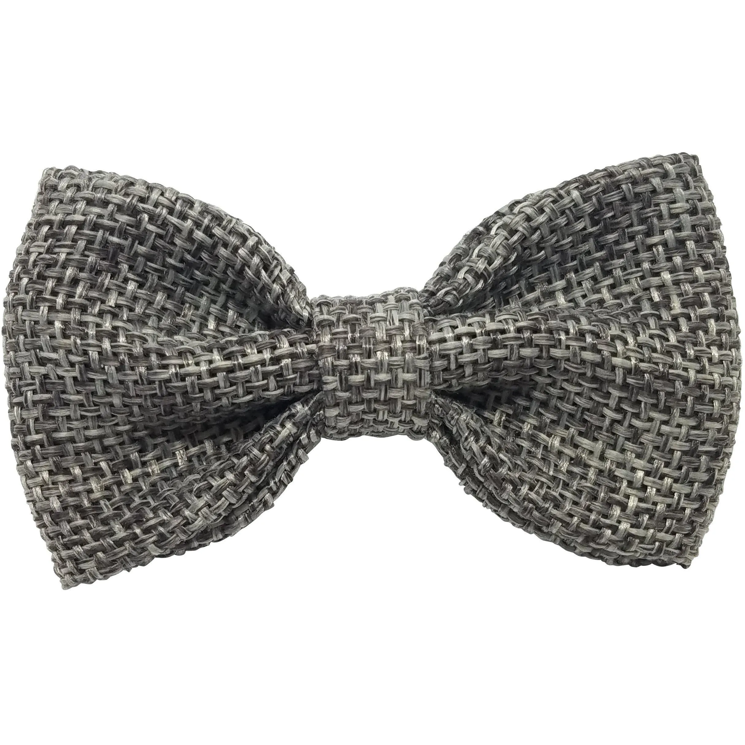 Ivory 3" Burlap Hair Bow clips