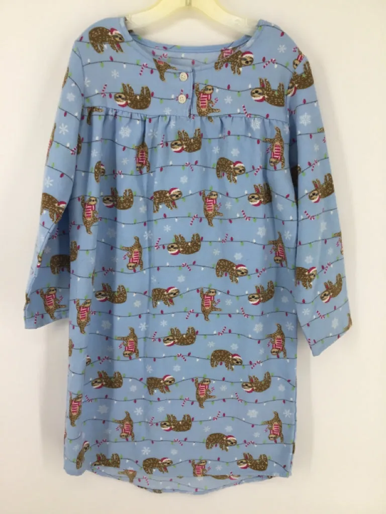Lands' End Child Size 6 Blue Christmas Pajamas