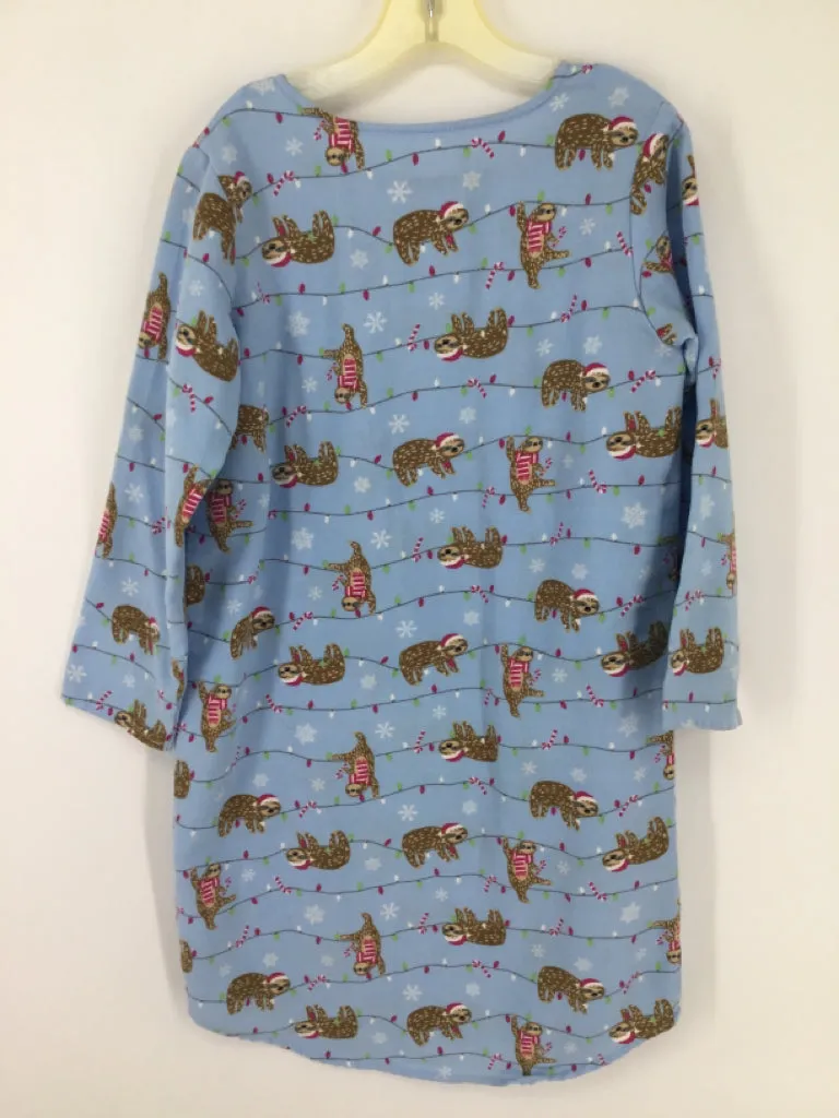 Lands' End Child Size 6 Blue Christmas Pajamas