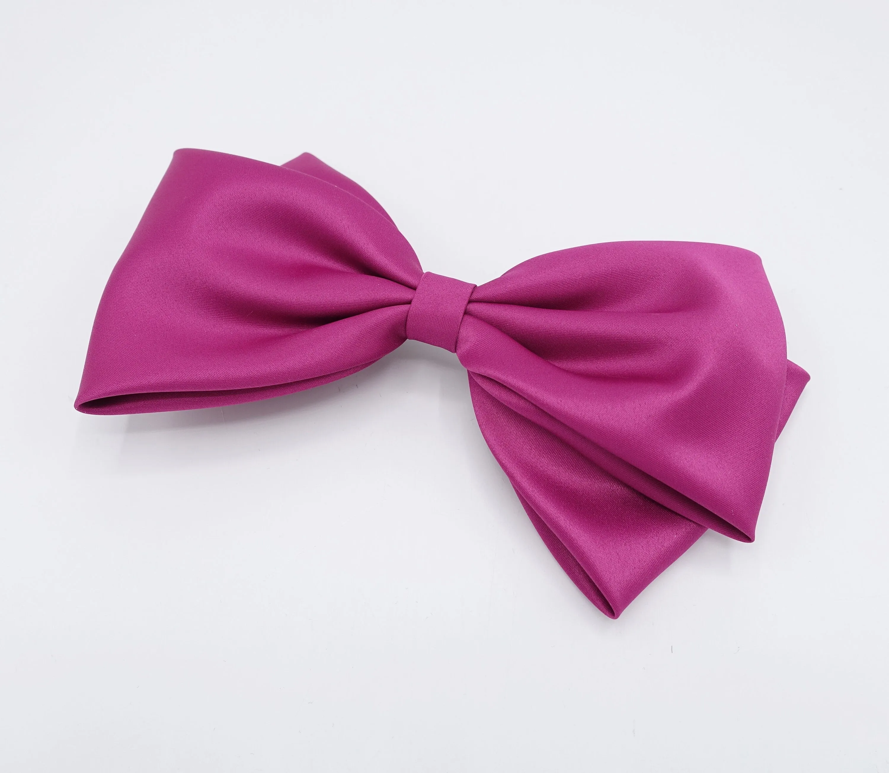 large satin hair bow, basic style hair bow for women