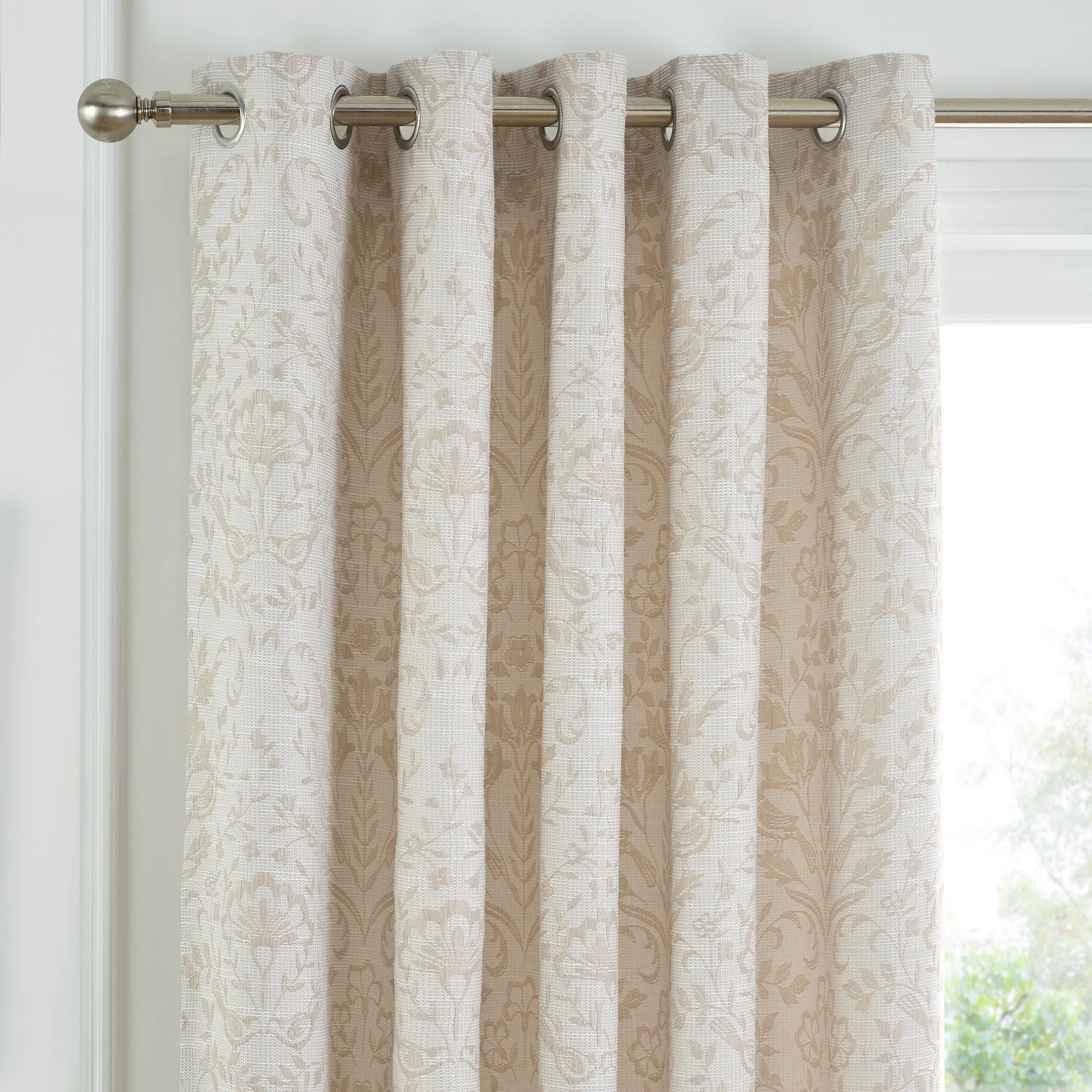 Marple Pair of Eyelet Curtains by Curtina in Natural