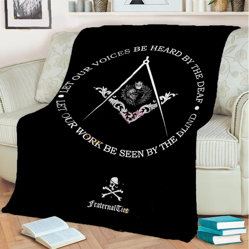 Master Mason Blue Lodge Blanket - Printed Square and Compass