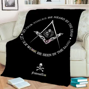 Master Mason Blue Lodge Blanket - Printed Square and Compass