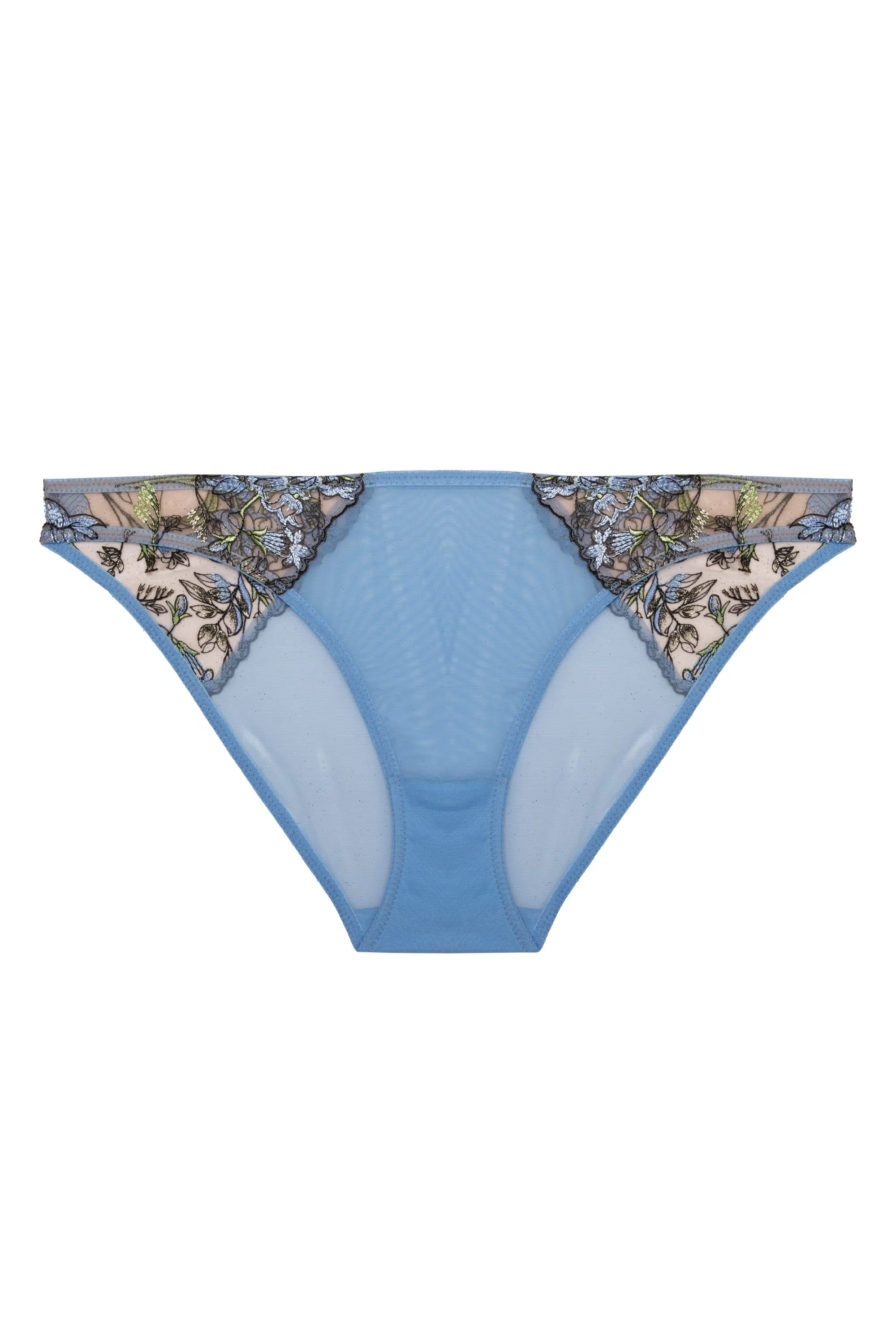 Mayla Blue Floral Embroidered Brief