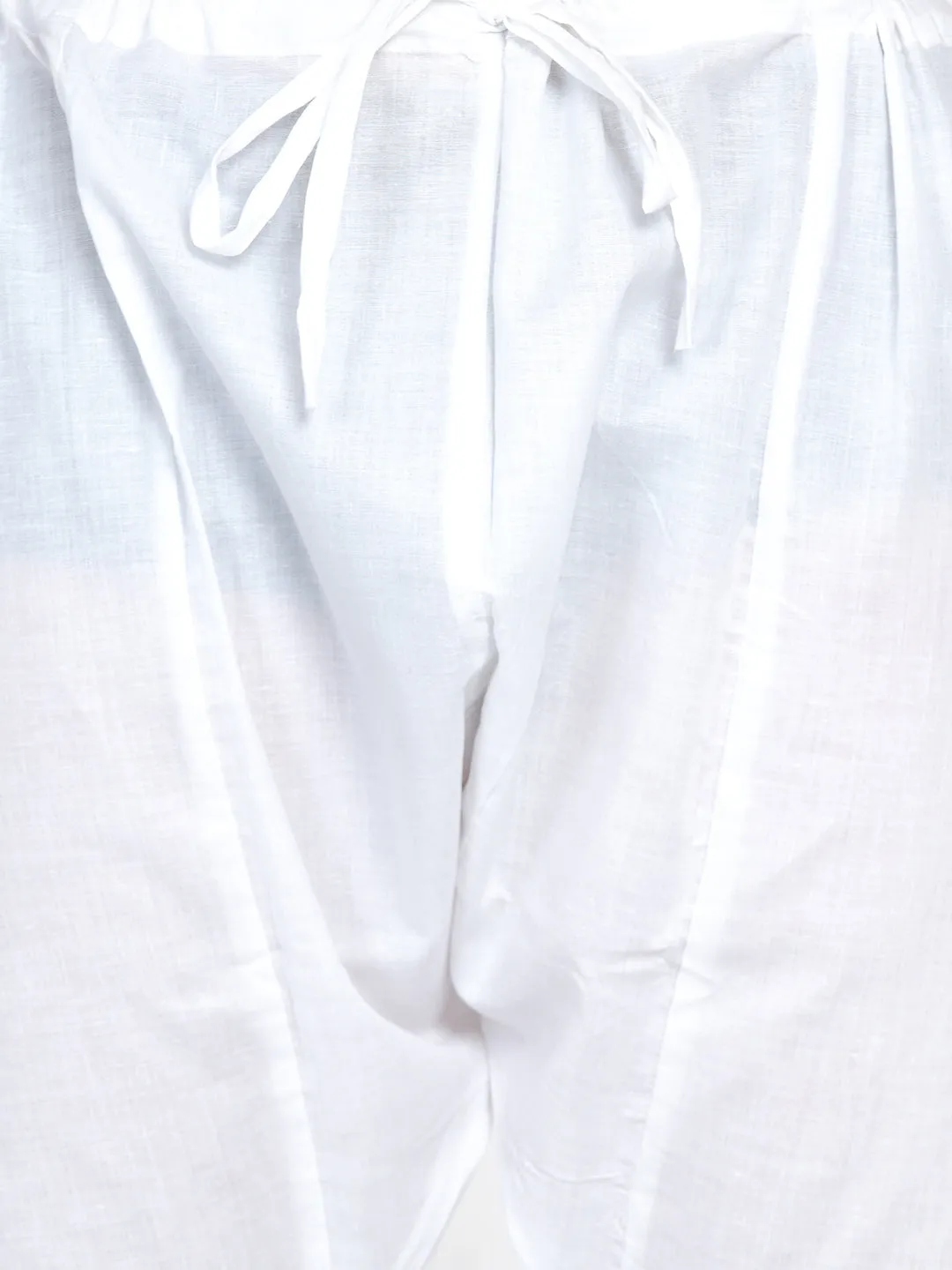 Men Peach & White Printed Pure Cotton Kurta with Pyjamas