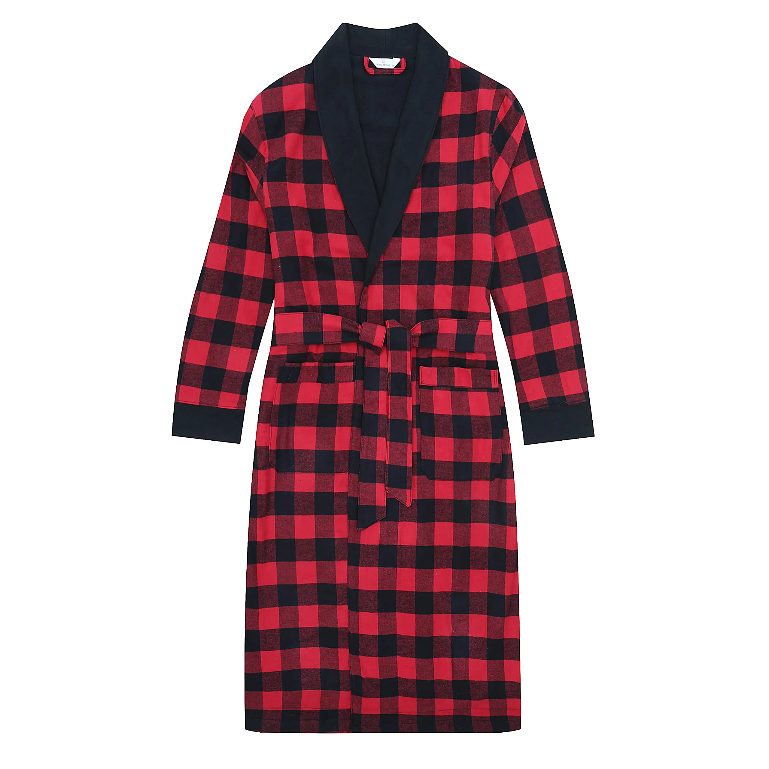 Men's Premium 100% Cotton Flannel Fleece Lined Robe