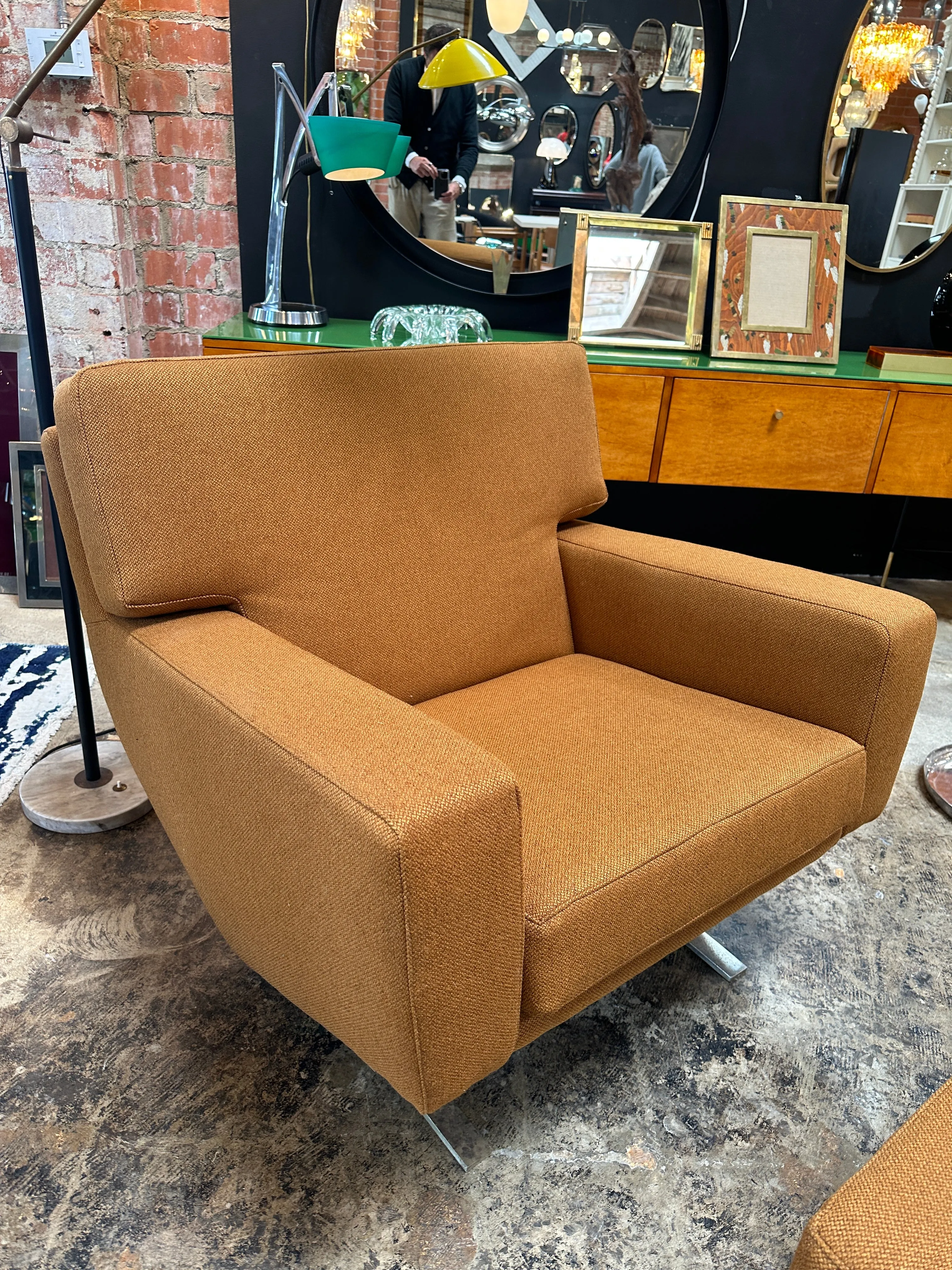 Mid Century Italian Lounge Chair by Franco Campo For F.lli Saporiti