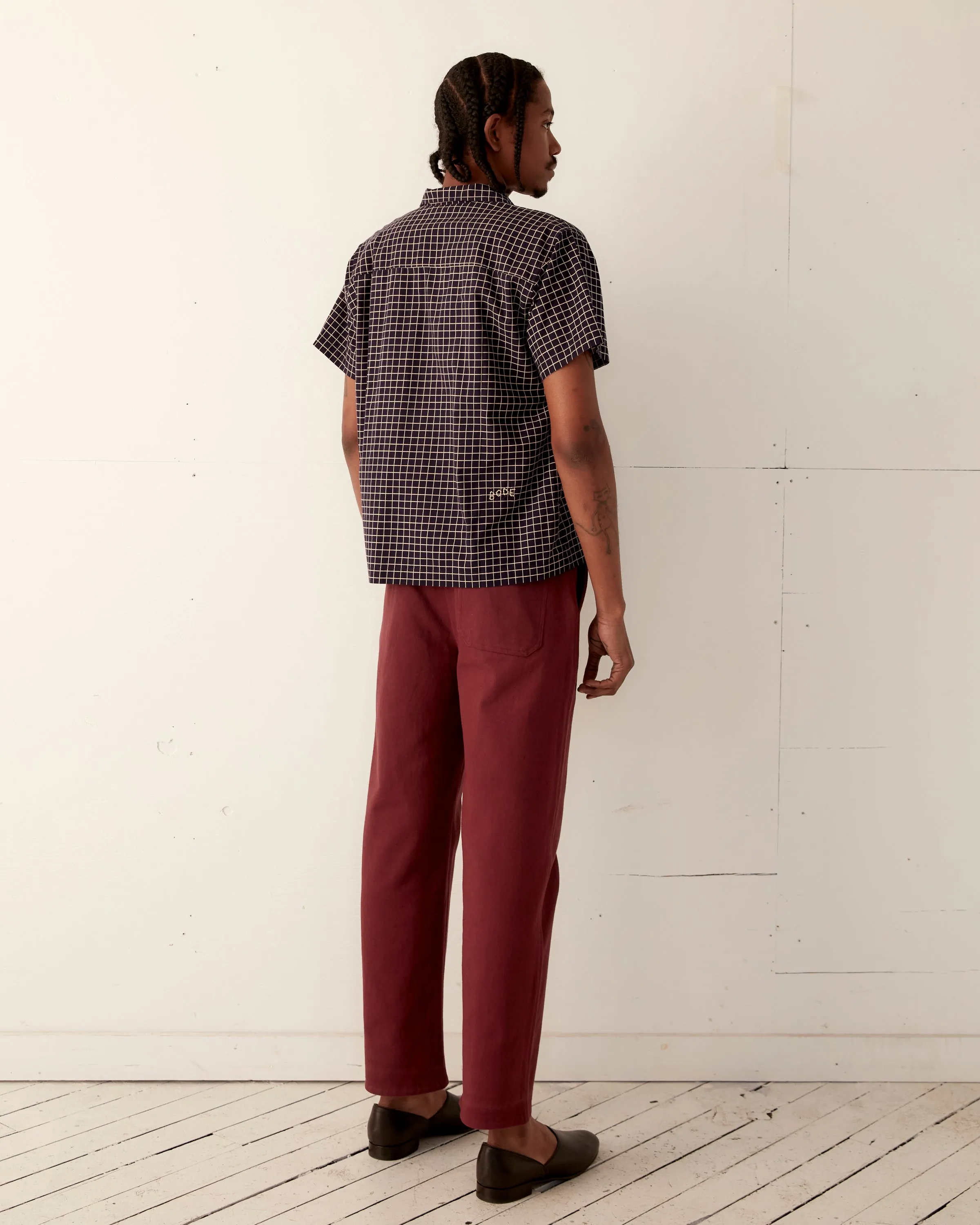 Midnight Grid Short Sleeve Shirt