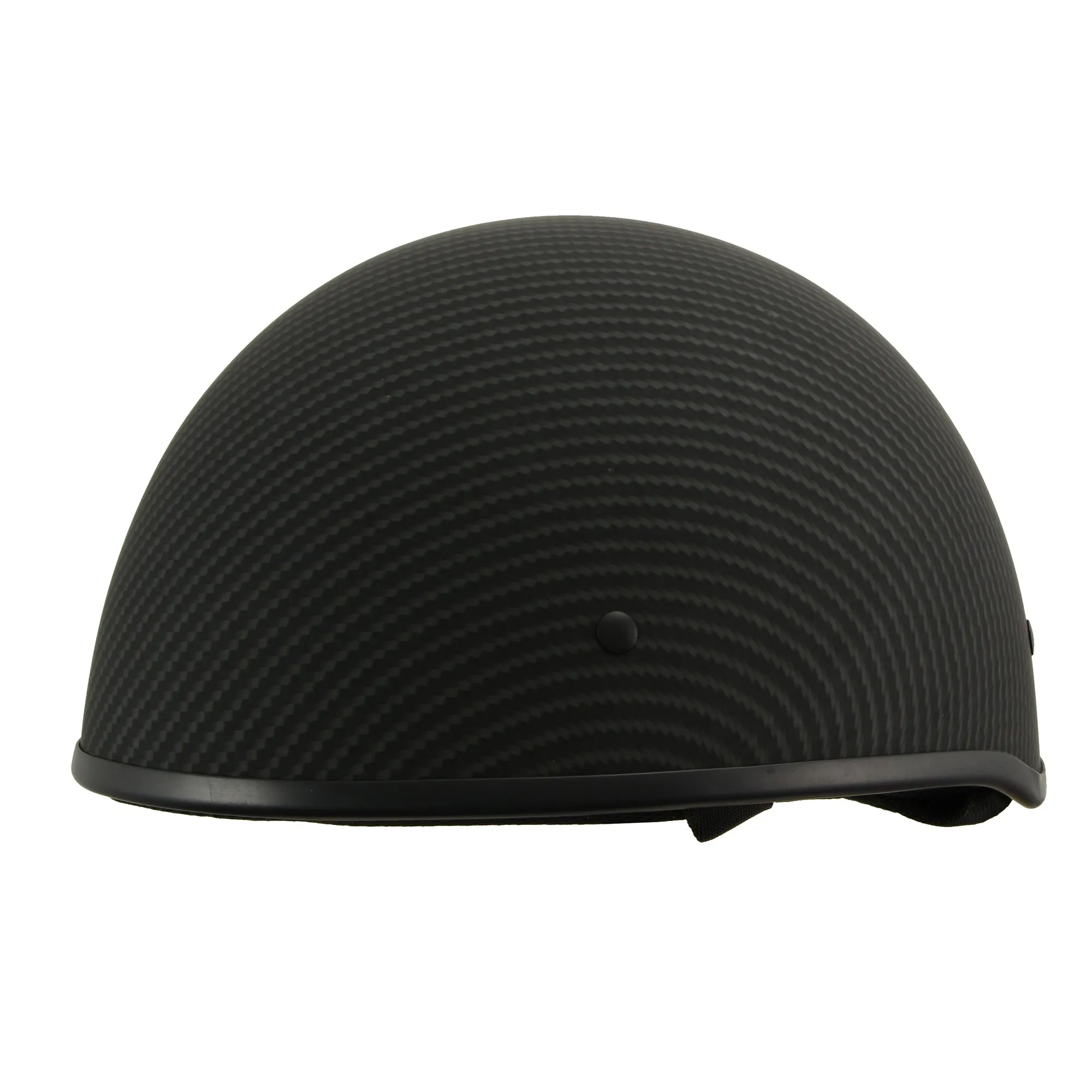 MPH DOT Half Helmet w/ Carbon Fiber Look Matte Black