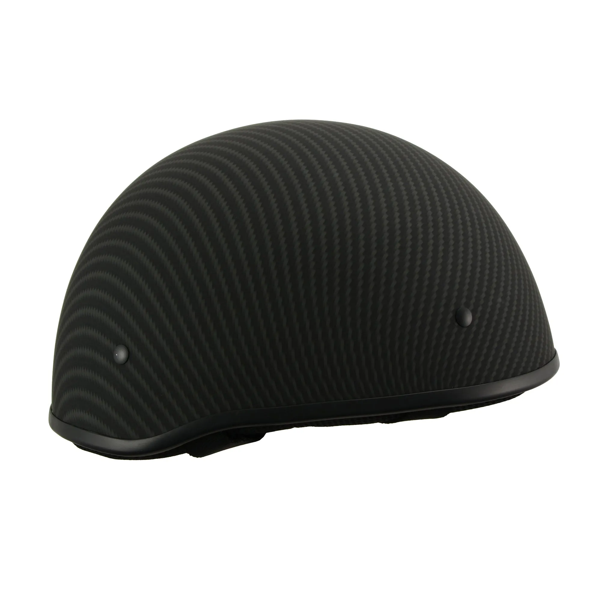 MPH DOT Half Helmet w/ Carbon Fiber Look Matte Black