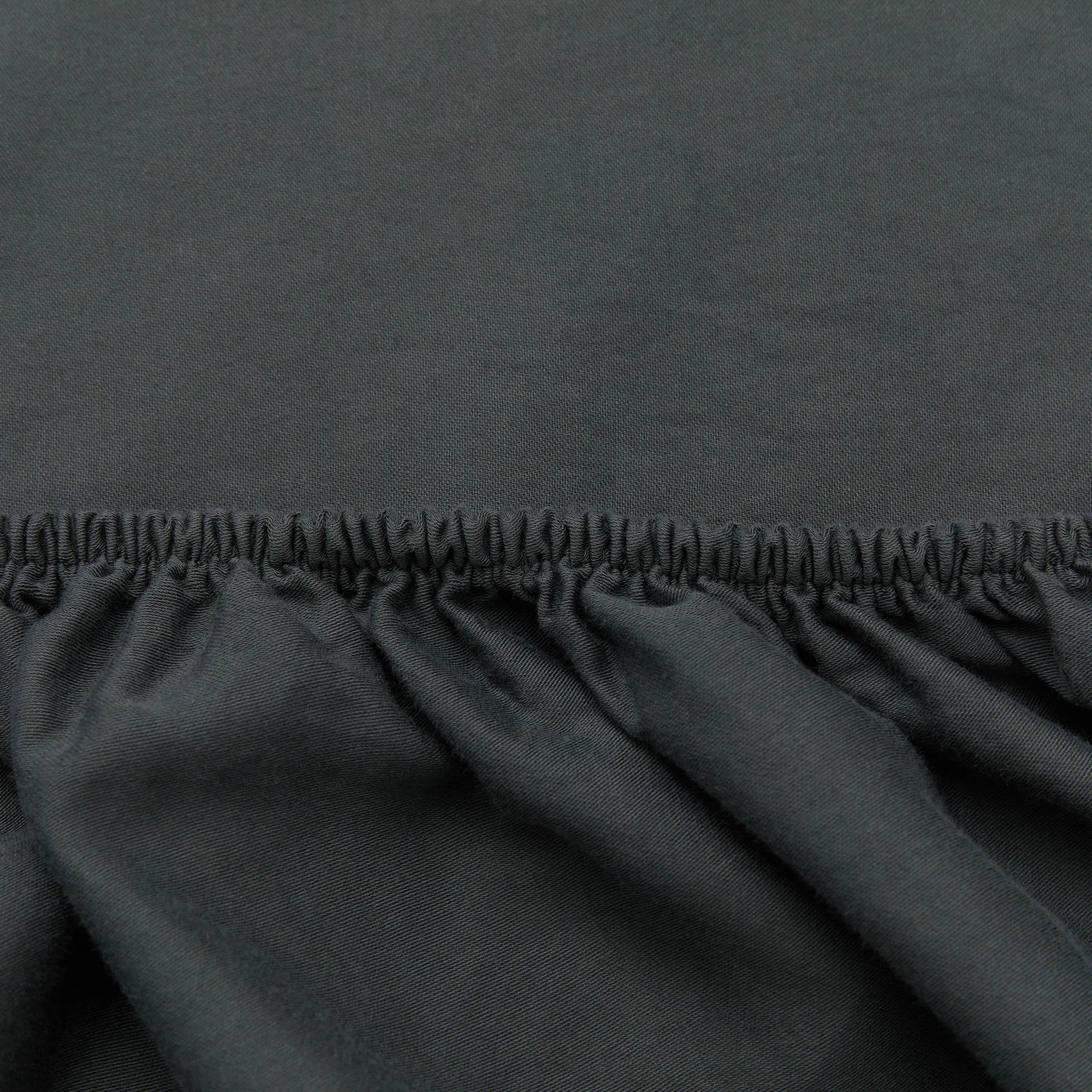 Nelas Cotton Fitted Sheet [Charcoal]