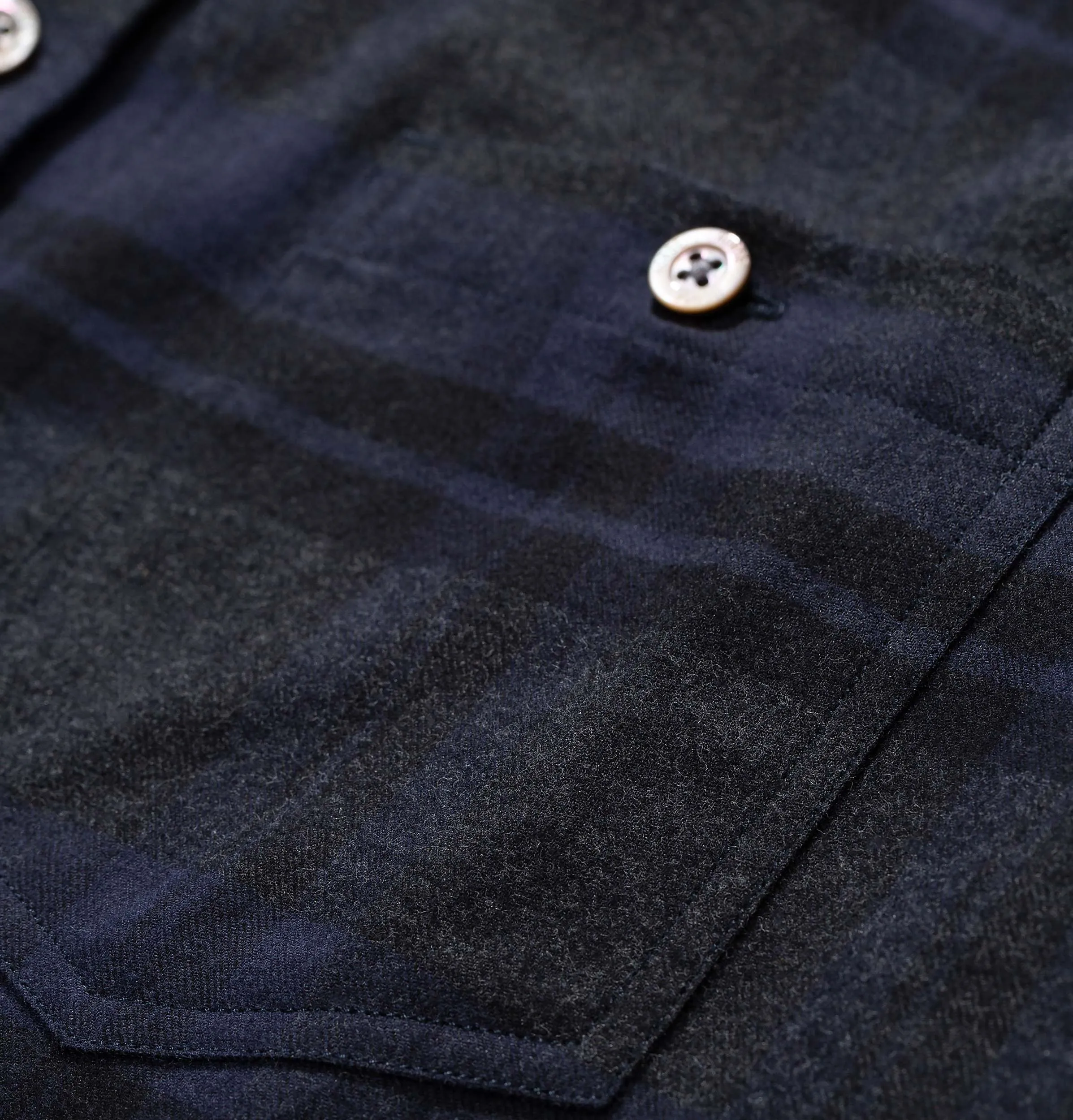Norse Projects Anton Brushed Flannel Check Shirt – Dark Navy