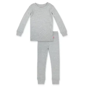Organic Cotton Pajama Set - Heather Gray