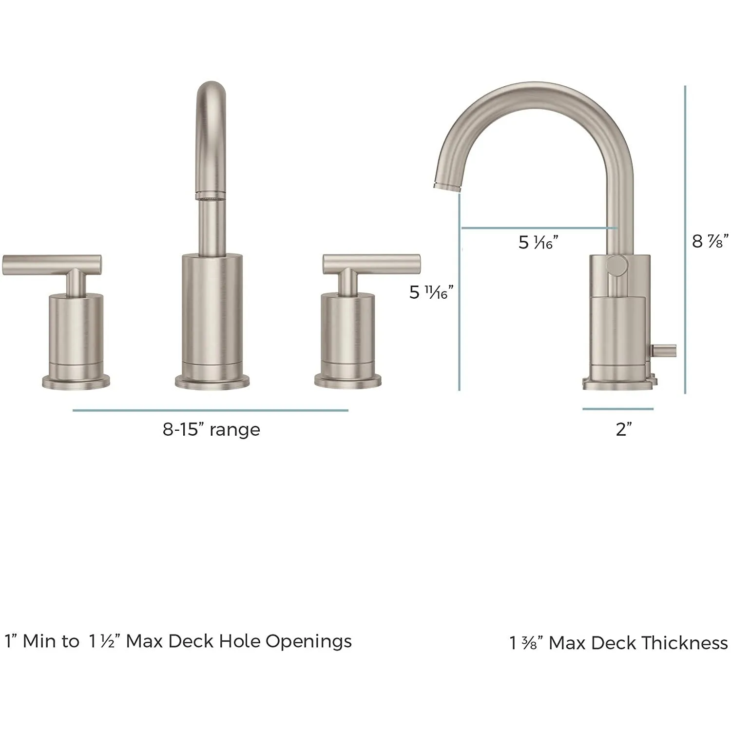 Pfister LG49-NC1B Contempra 8" Widespread Bathroom Faucet in Matte Black
