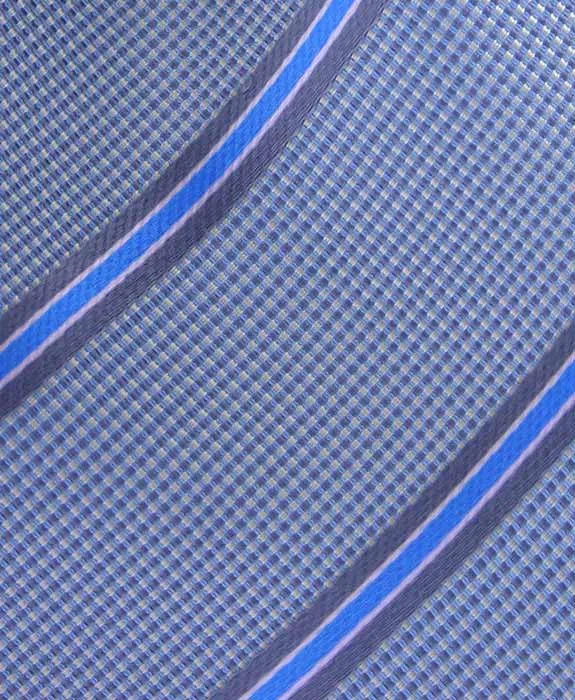 Platinum Tan 4" Wide Tie with Light Blue Stripes