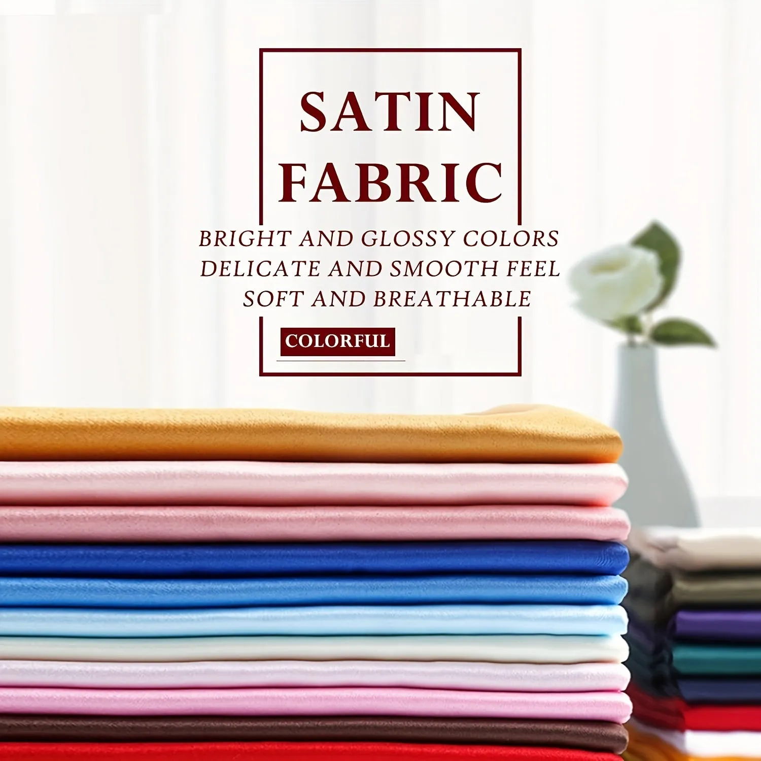 Premium Silk Satin Fabric for Wedding Dress Decoration