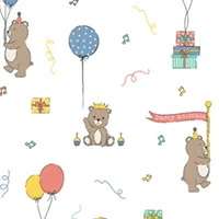 Printed Pima Jammies -- Birthday Bear