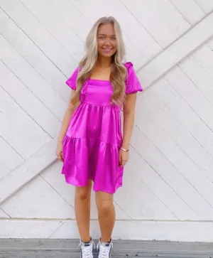 Purple Satin dress