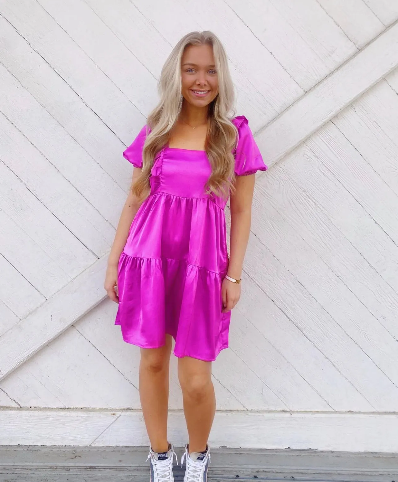 Purple Satin dress