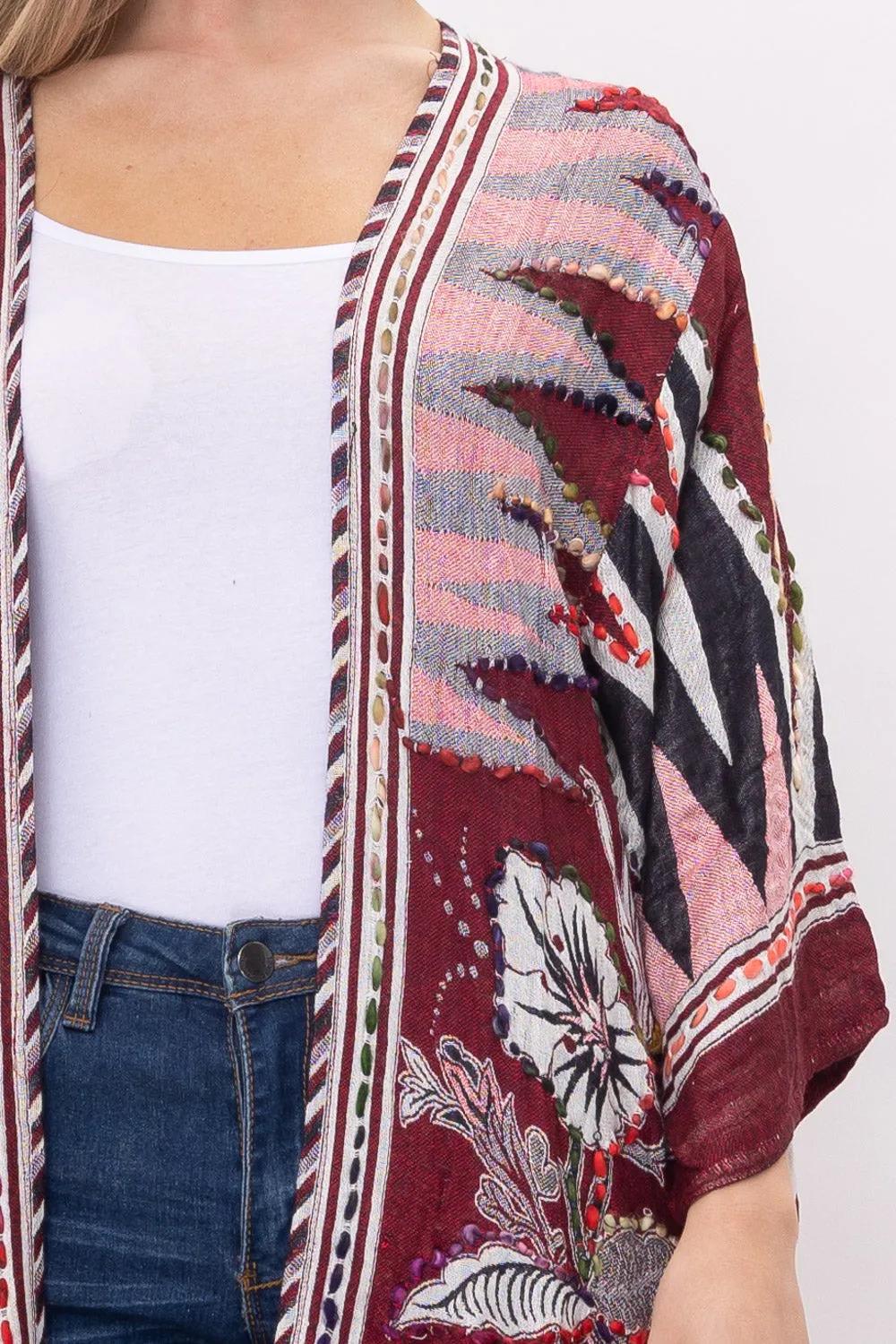 RAJ MEGHAN THICK STITCH EMBROIDERED DUSTER