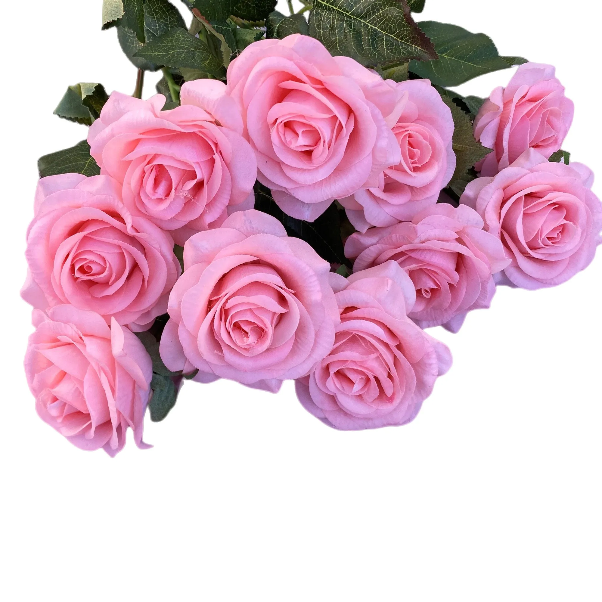 Real Touch Flowers Soft Pink Roses Bulk 50 Flowers