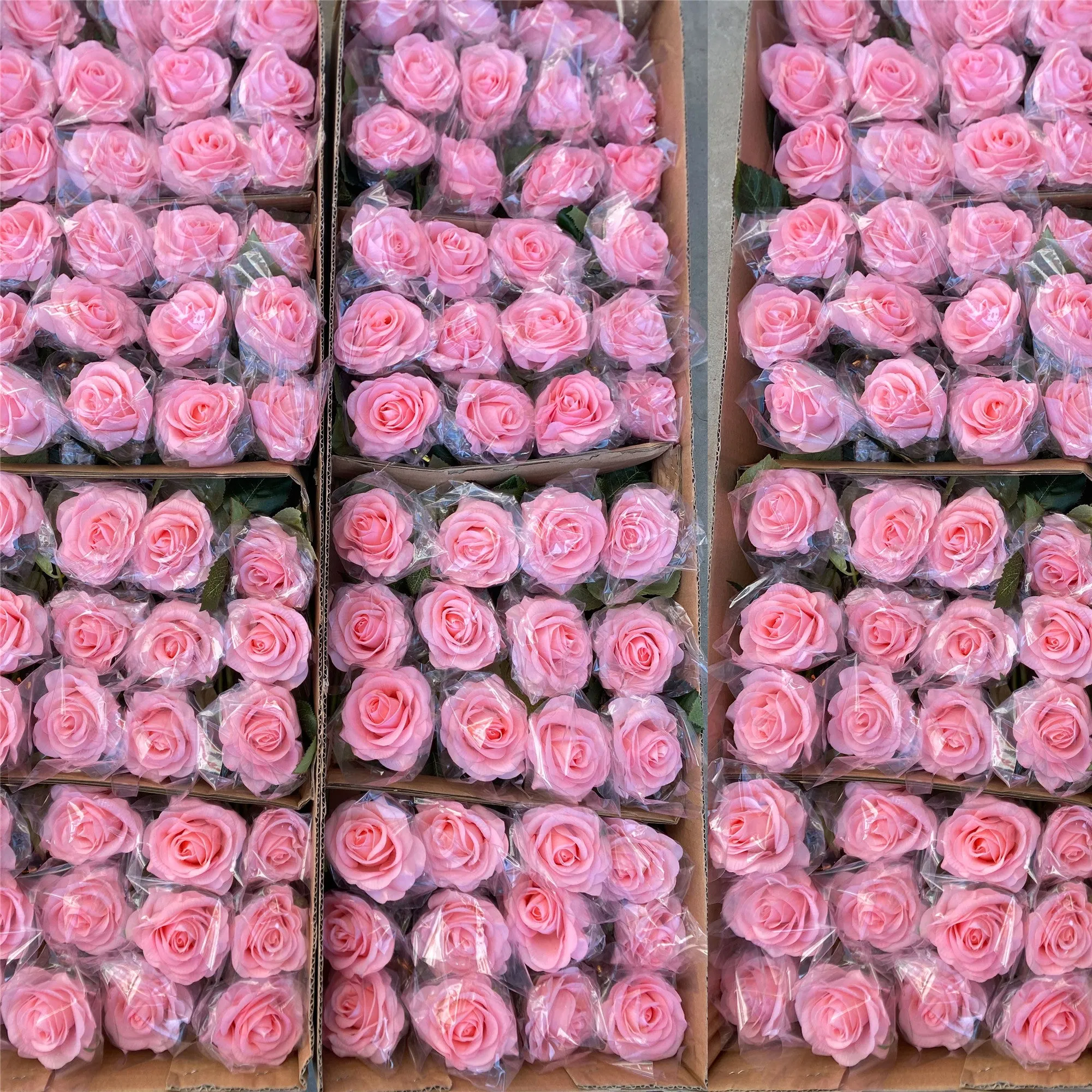 Real Touch Flowers Soft Pink Roses Bulk 50 Flowers