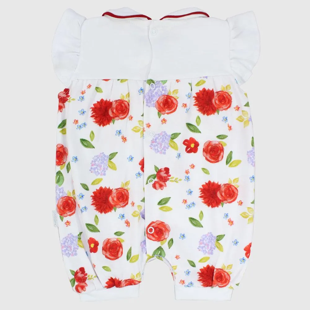 Red Roses Sleeveless Romper