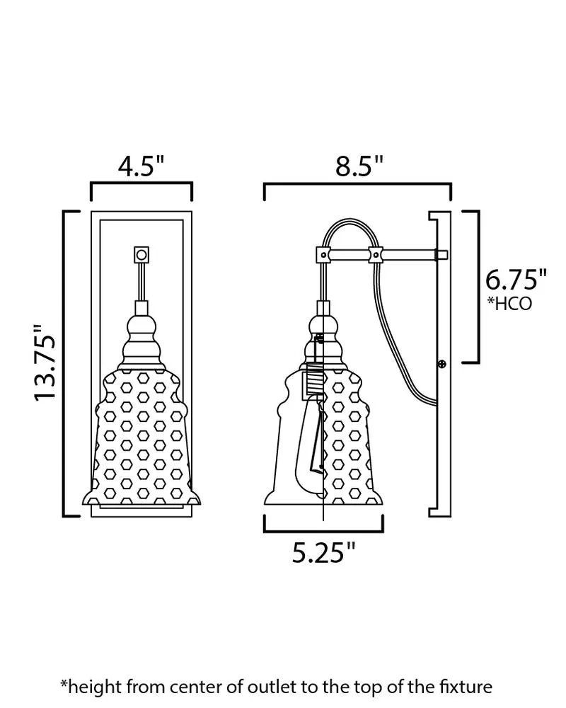 Revival Single Light Vanity Wall Sconce in Oil Rubbed Bronze
