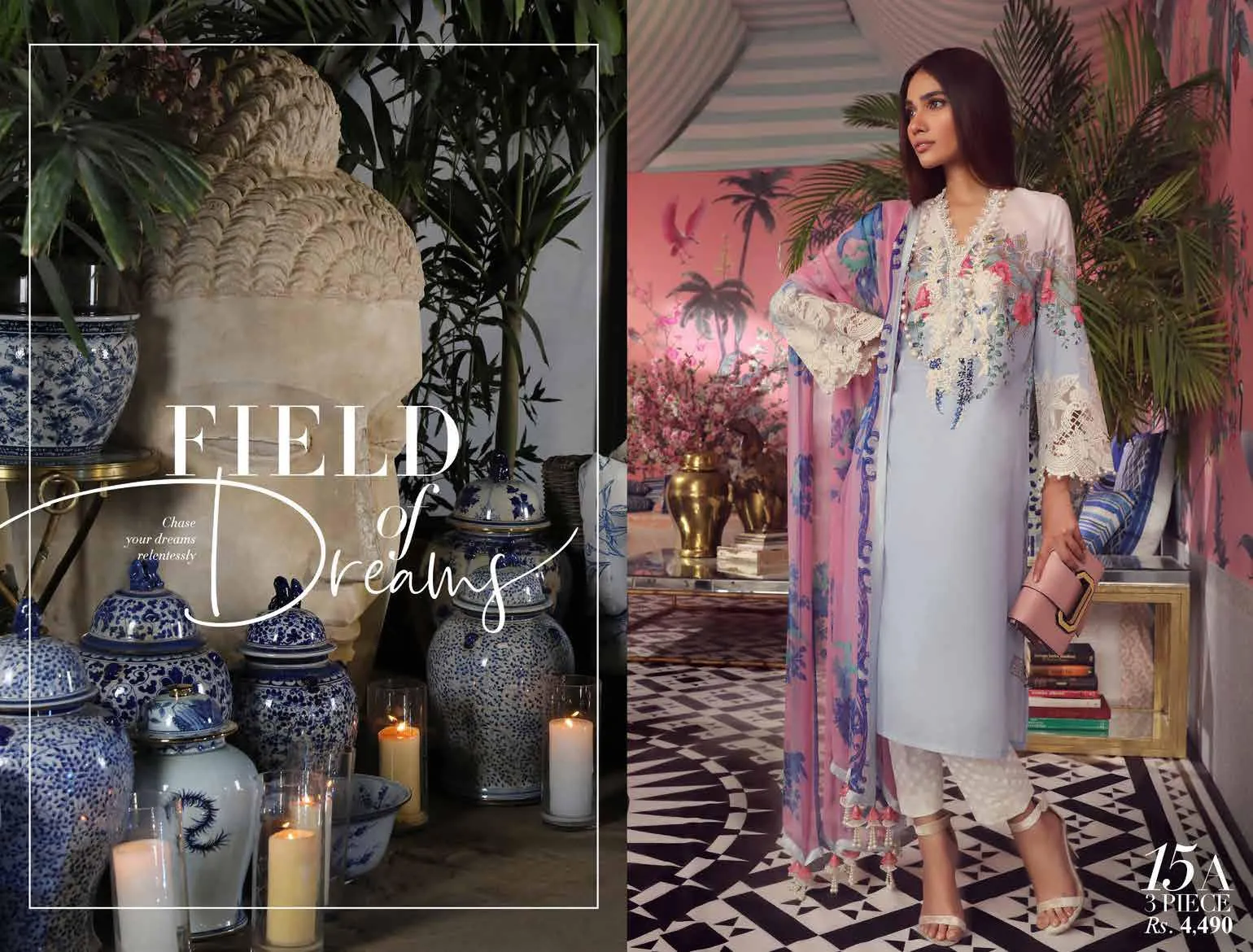Sana Safinaz Muzlin Lawn Collection 2019 – 15A - Misty Blue