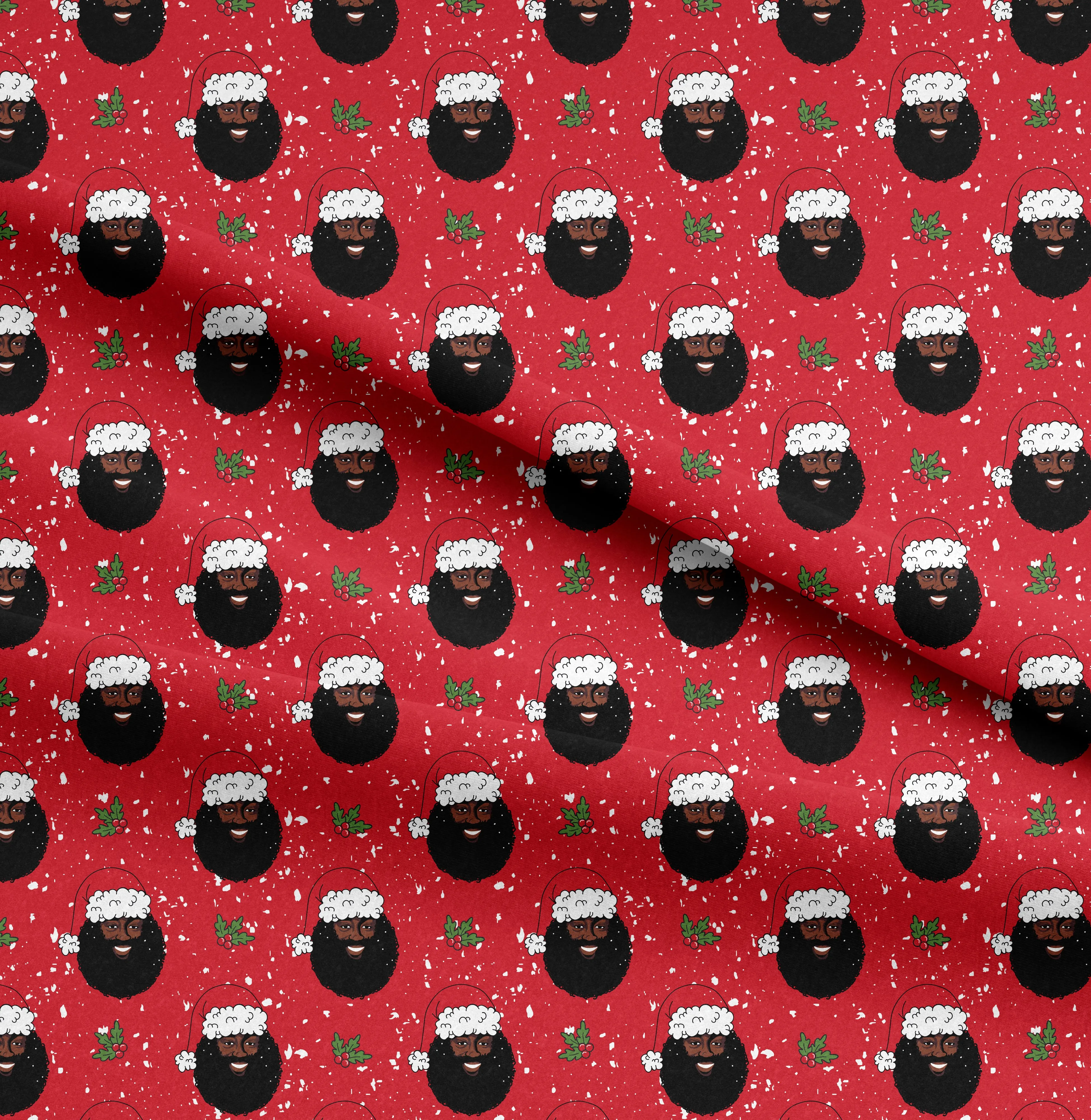 Santa Claus Is A Black Man Women's Coral Fleece Pajama Pants