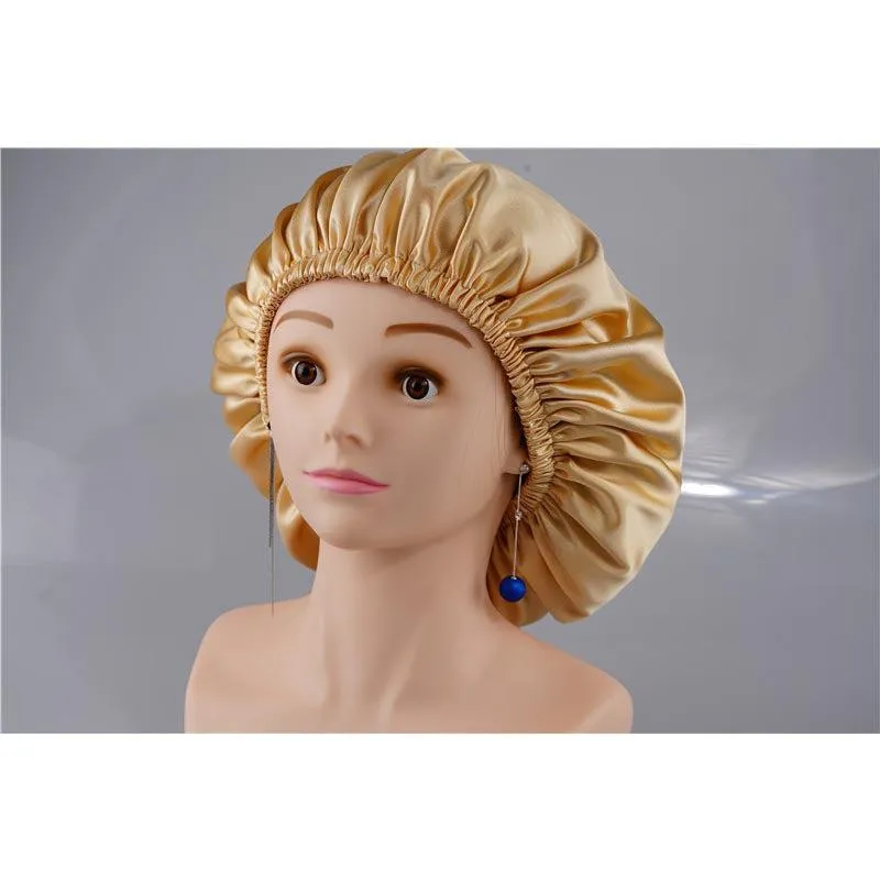 Silk Hair Bonnet - Double side no edge - Gold