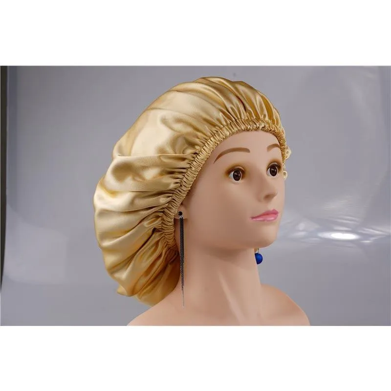 Silk Hair Bonnet - Double side no edge - Gold