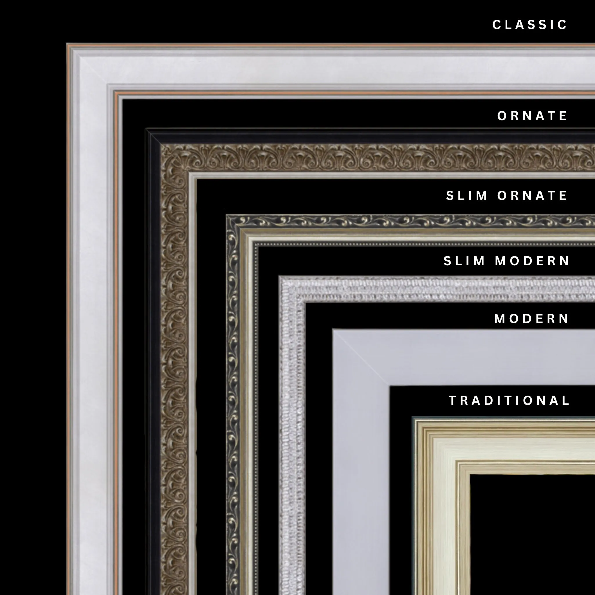 Silver 34x38 Picture Frame Ornate Traditional Classic Antique