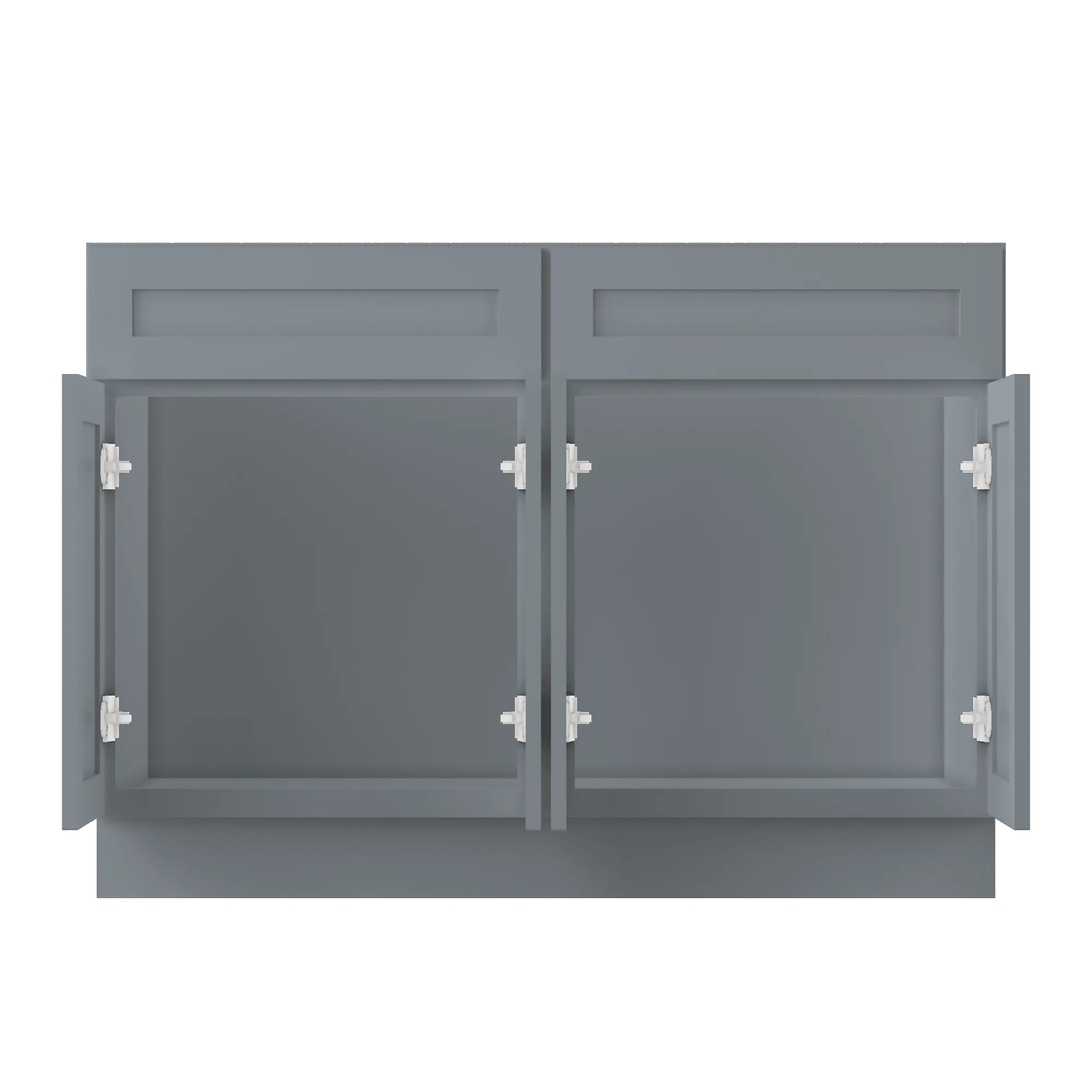 Sink Base Kitchen Cabinet SB48 Colonial Gray LessCare 48 in. width 34.5 in. height 24 in. depth