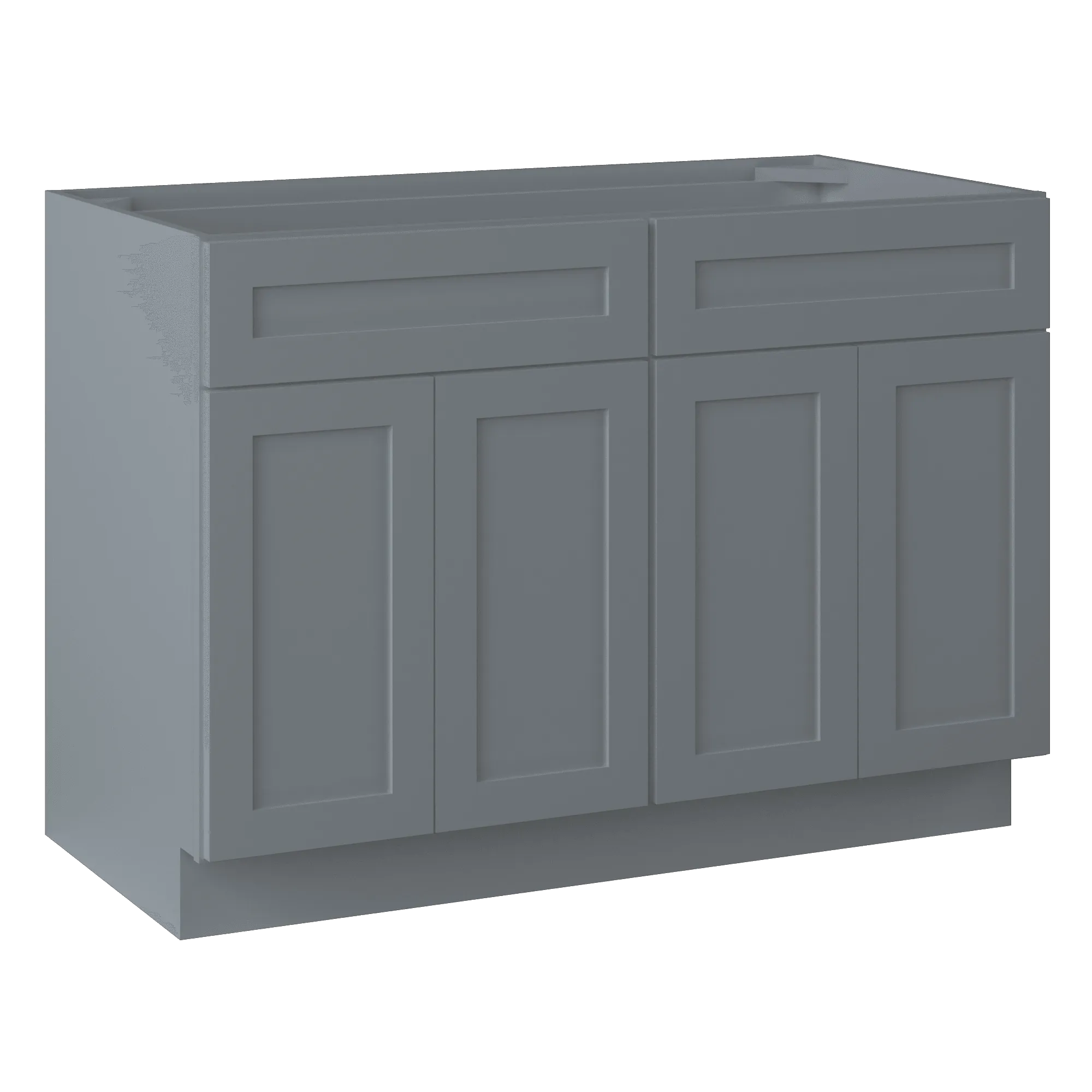 Sink Base Kitchen Cabinet SB48 Colonial Gray LessCare 48 in. width 34.5 in. height 24 in. depth