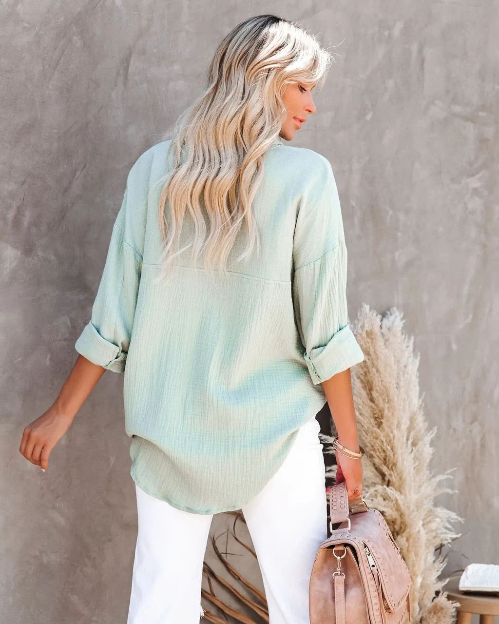 Spring Casual Linen Cotton Women Blouse