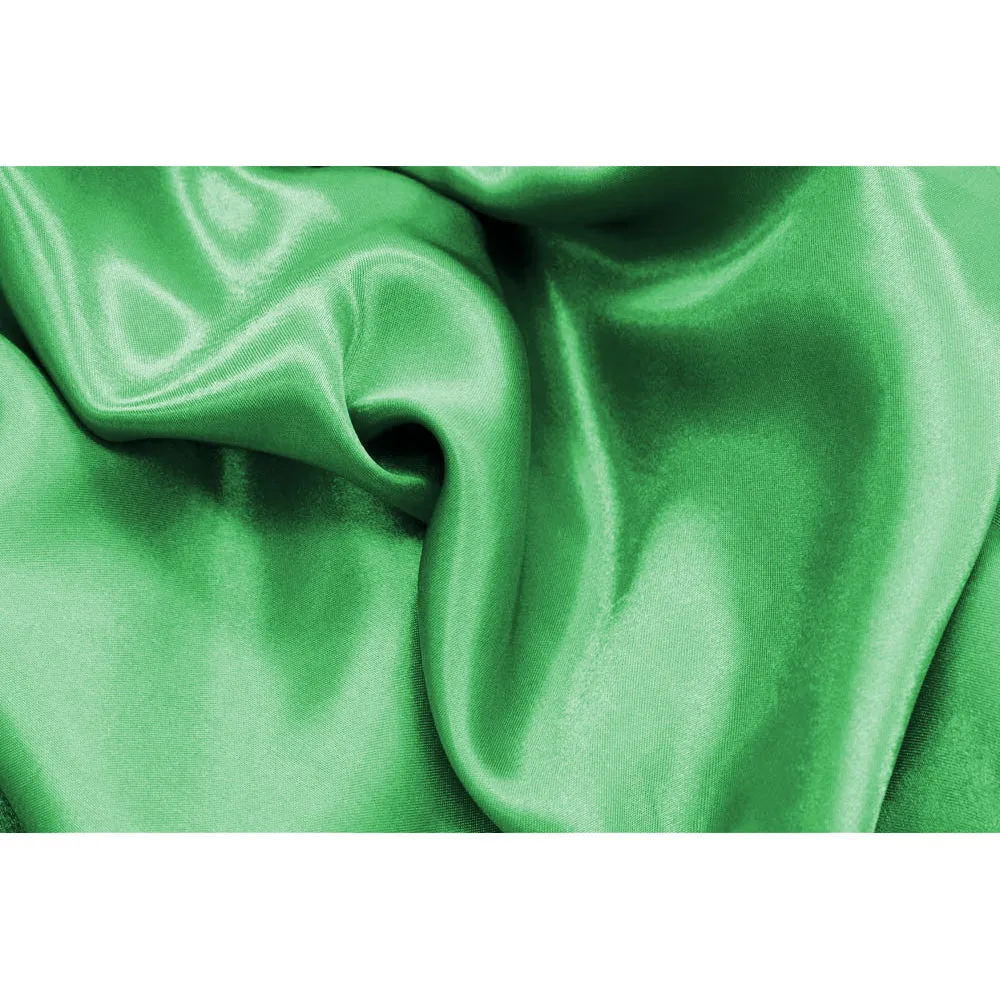 Square 90"x90" Satin Table Overlay - Kelly Green