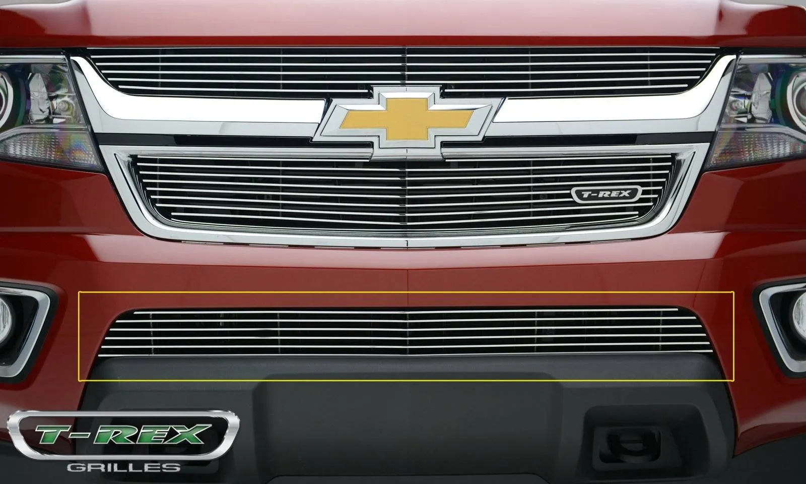 T-REX Billet Series, 1 Piece Overlay Bumper Grille - 2015-2018 Colorado