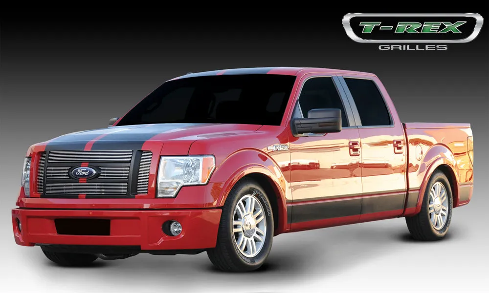 T-REX Billet Series, 6 Piece Overlay Grilles - Polished - 2009-2012 F150