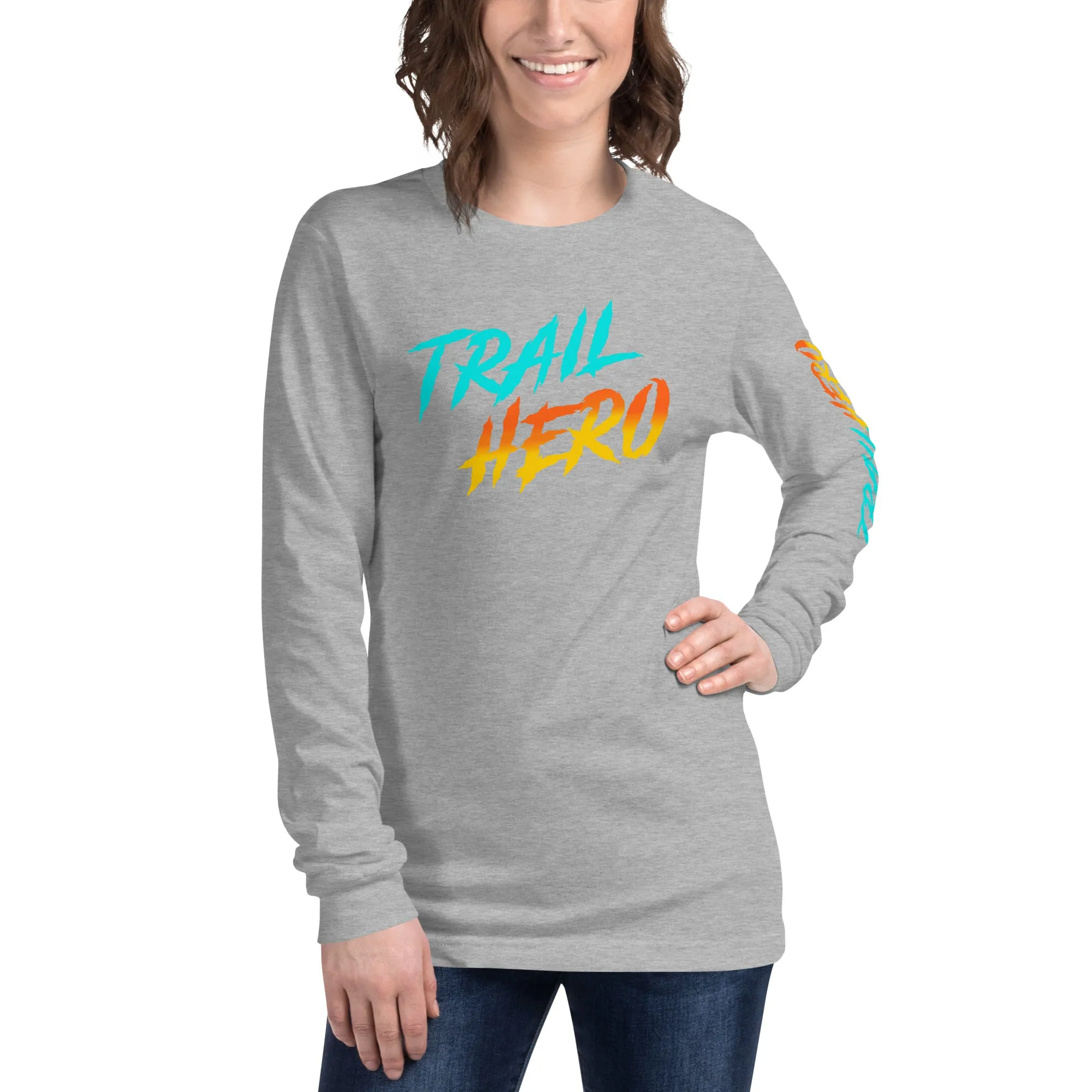 Trail Hero - Unisex - 100% Cotton Long Sleeve Tee - 80s Throw Back - 8 Colors