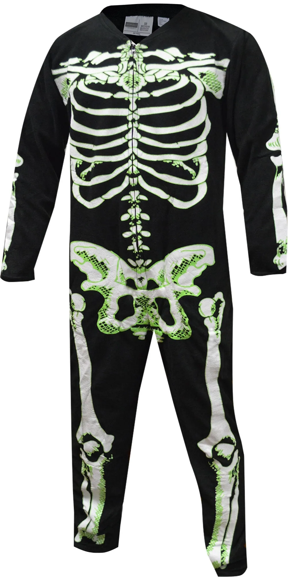 Unisex Glow In The Dark Skeleton Bones Onesie Pajama