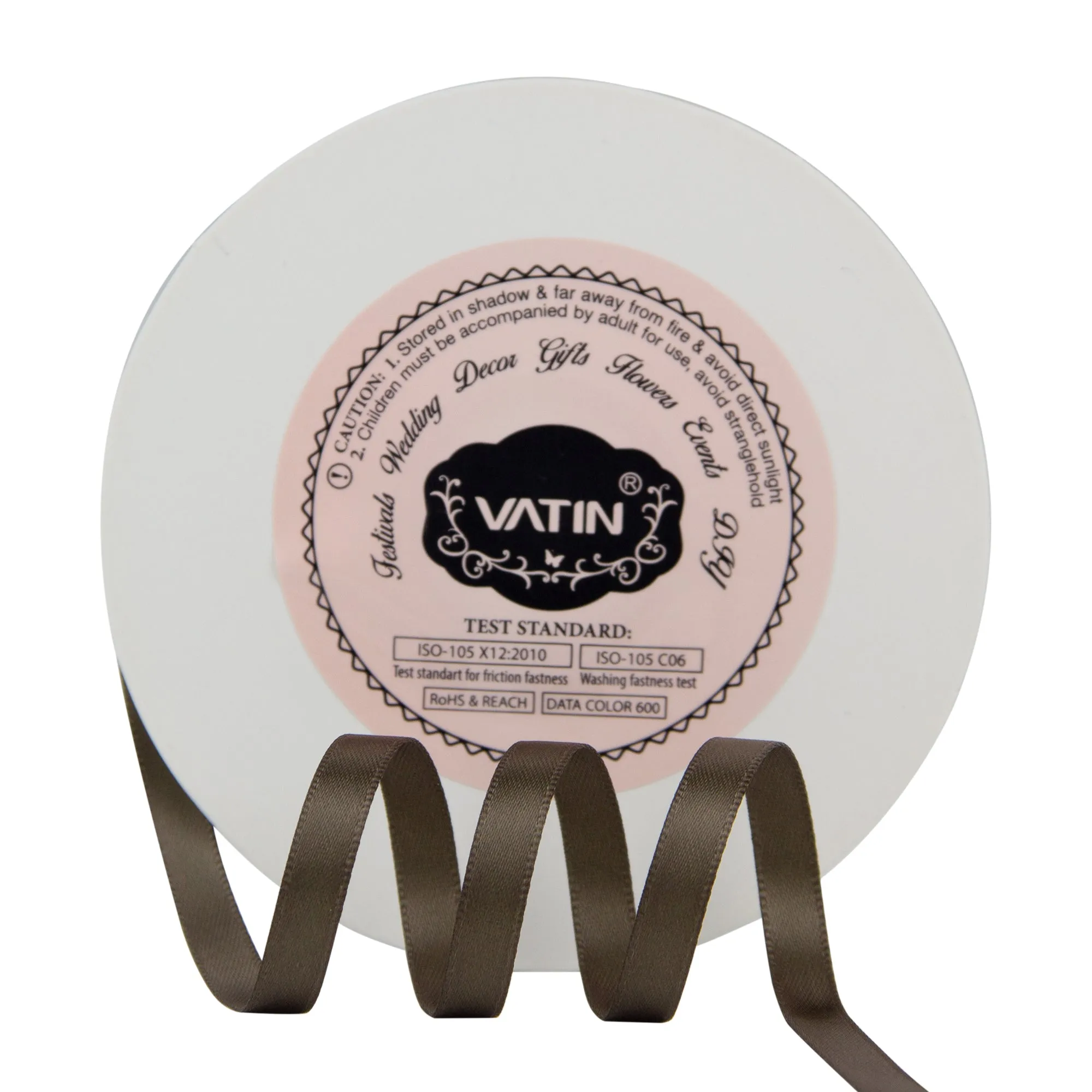 VATIN 1/4 inches Double Faced Polyester Satin Ribbon - 50 Yards for Gift Wrapping Ornaments Party Favor Braids Baby Shower Decoration Floral Arrangement Craft Supplies