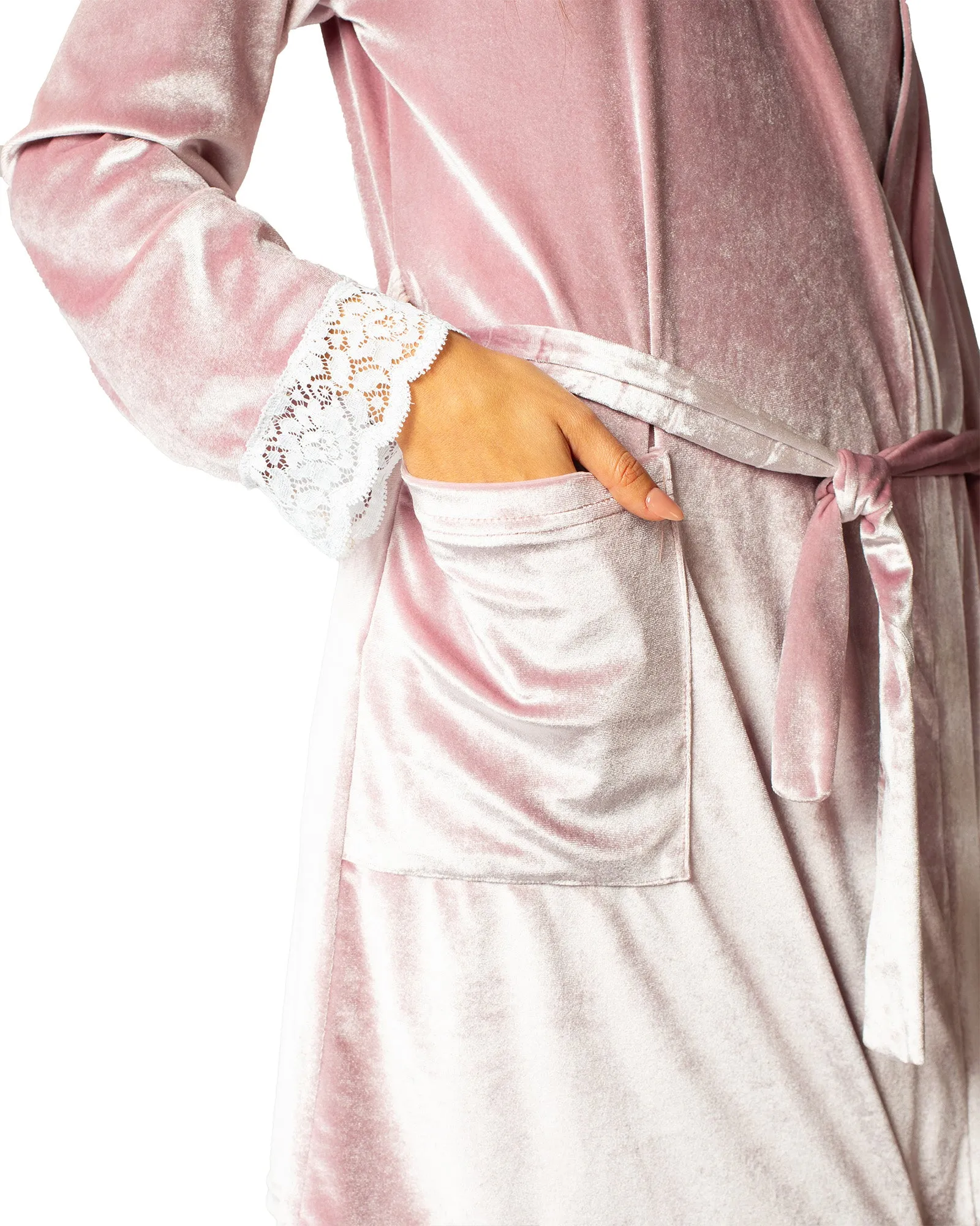 Velour Loungewear Set with Robe